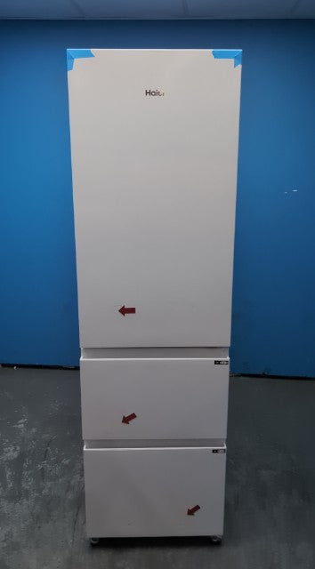 #GRC-162-803 - Haier 54.5cm 60/40 Fridge Freezer – 303L, White, Total No Frost, Smart WiFi