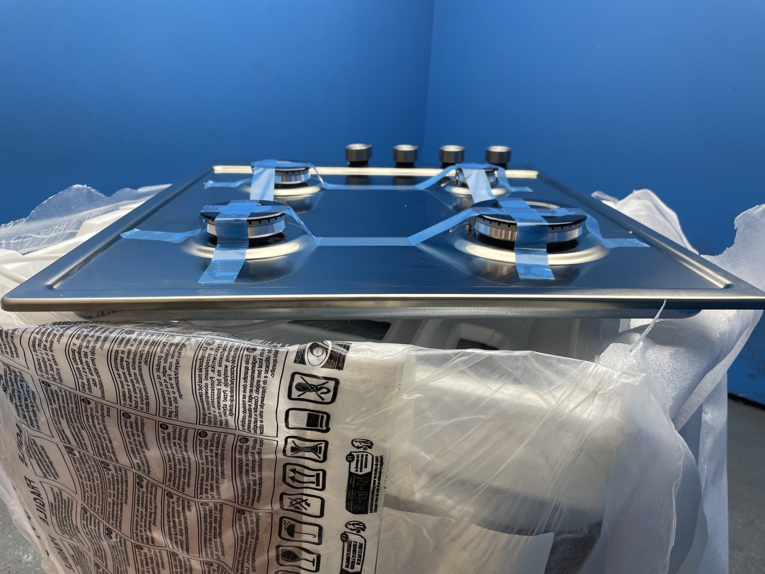 #GRC-158-642 - Candy CHW6LPX 60cm Stainless Steel 4 Burner Gas Hob
