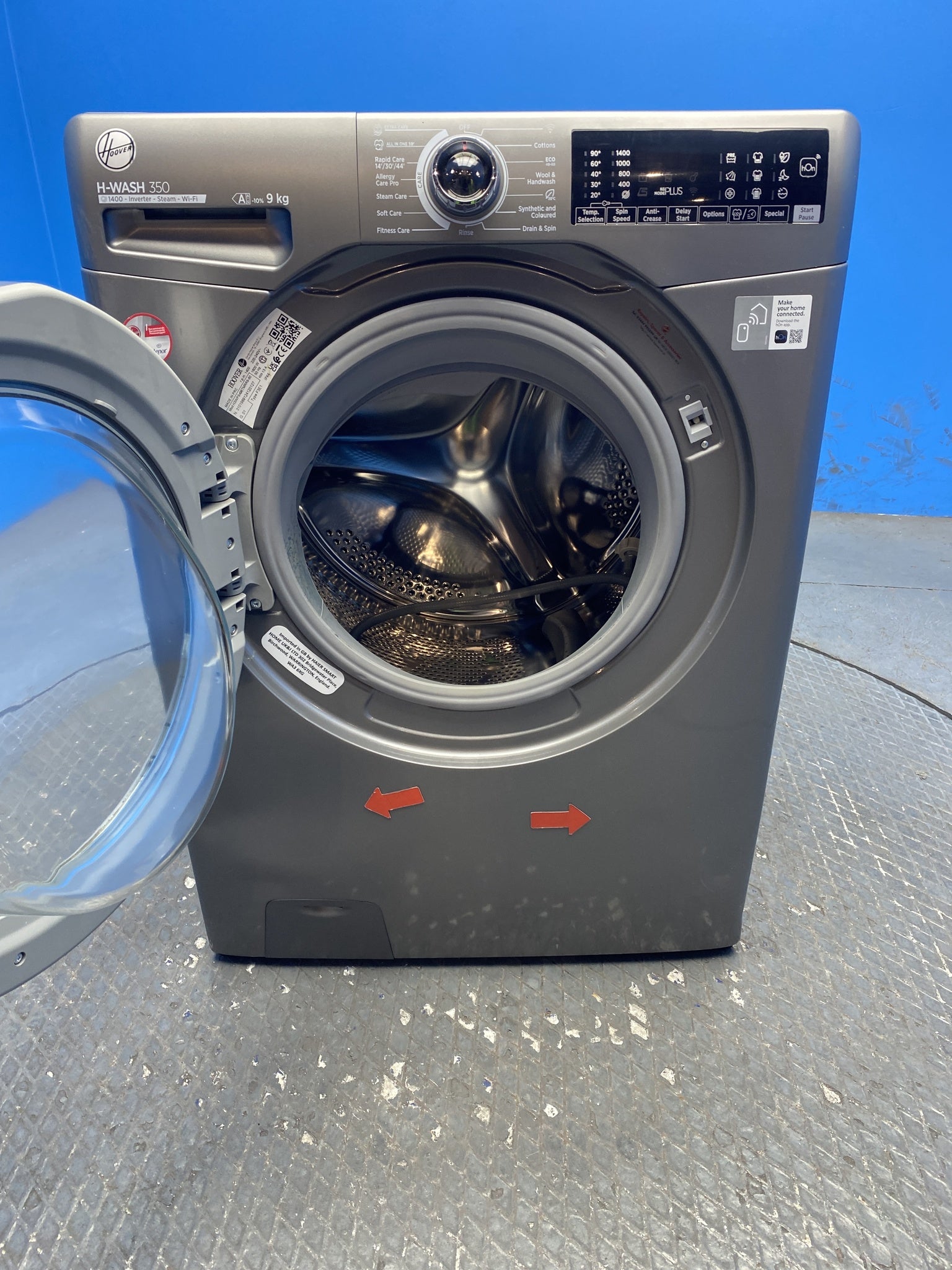 Hoover H3WPS496TMRR6 9kg 1400 Spin Washing Machine