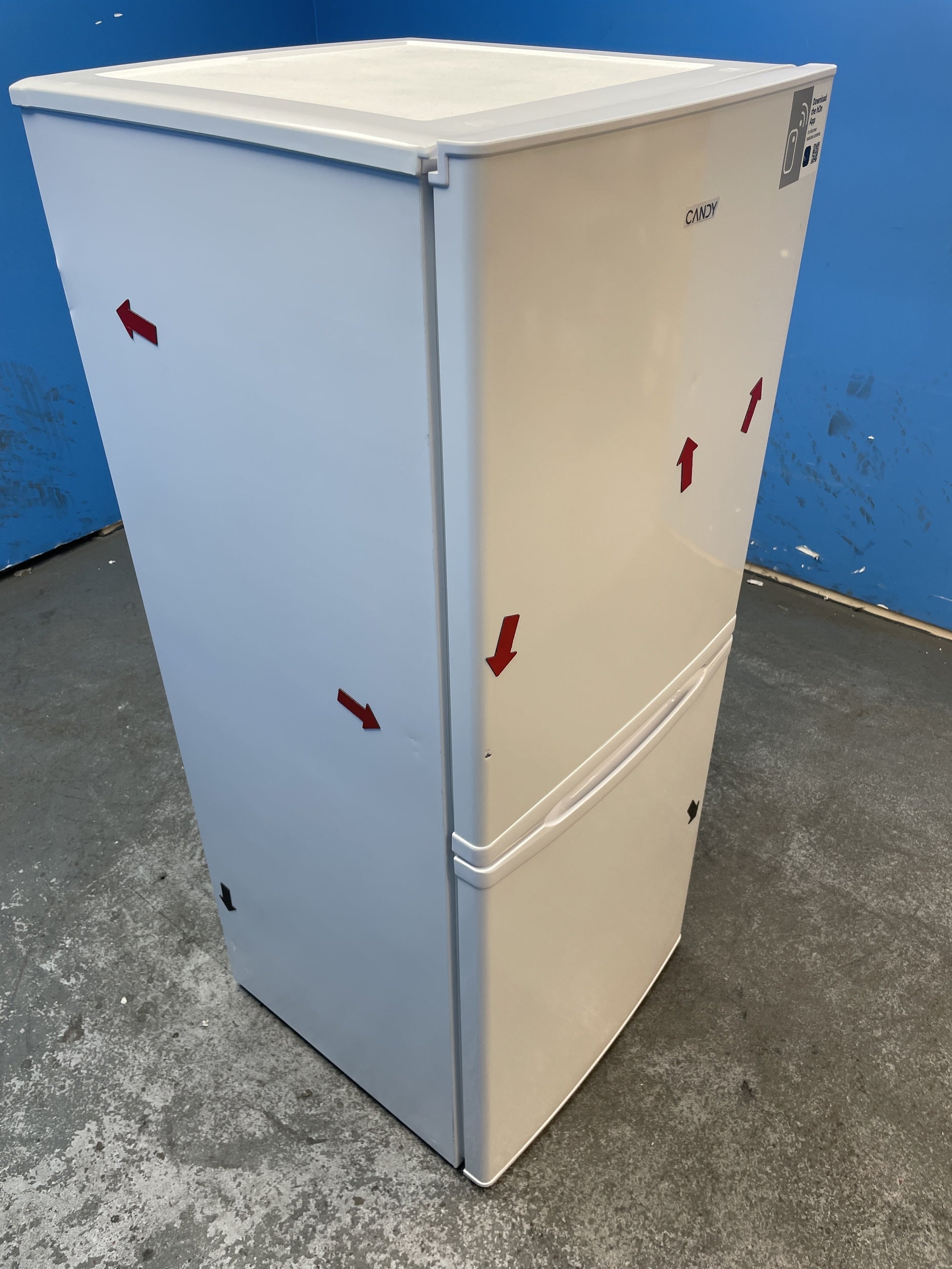 #GRC-155-585 - Candy CCH1S135EWK 55cm 185 Litre Combi Fridge Freezer