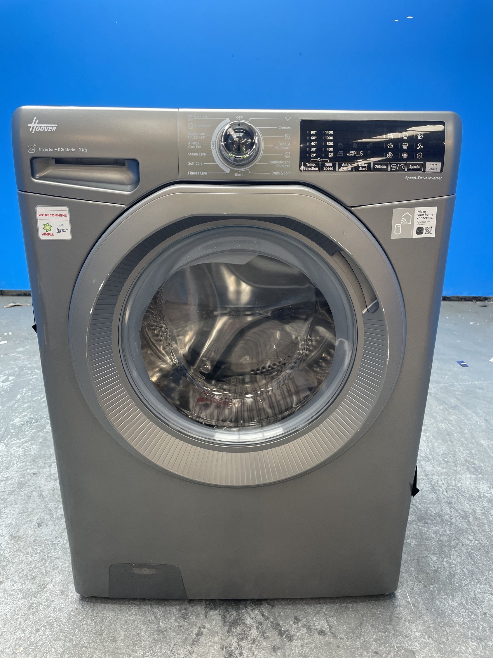 #GRC-159-038 - Hoover H3WPS496TMRR6 9kg 1400 Spin Washing Machine