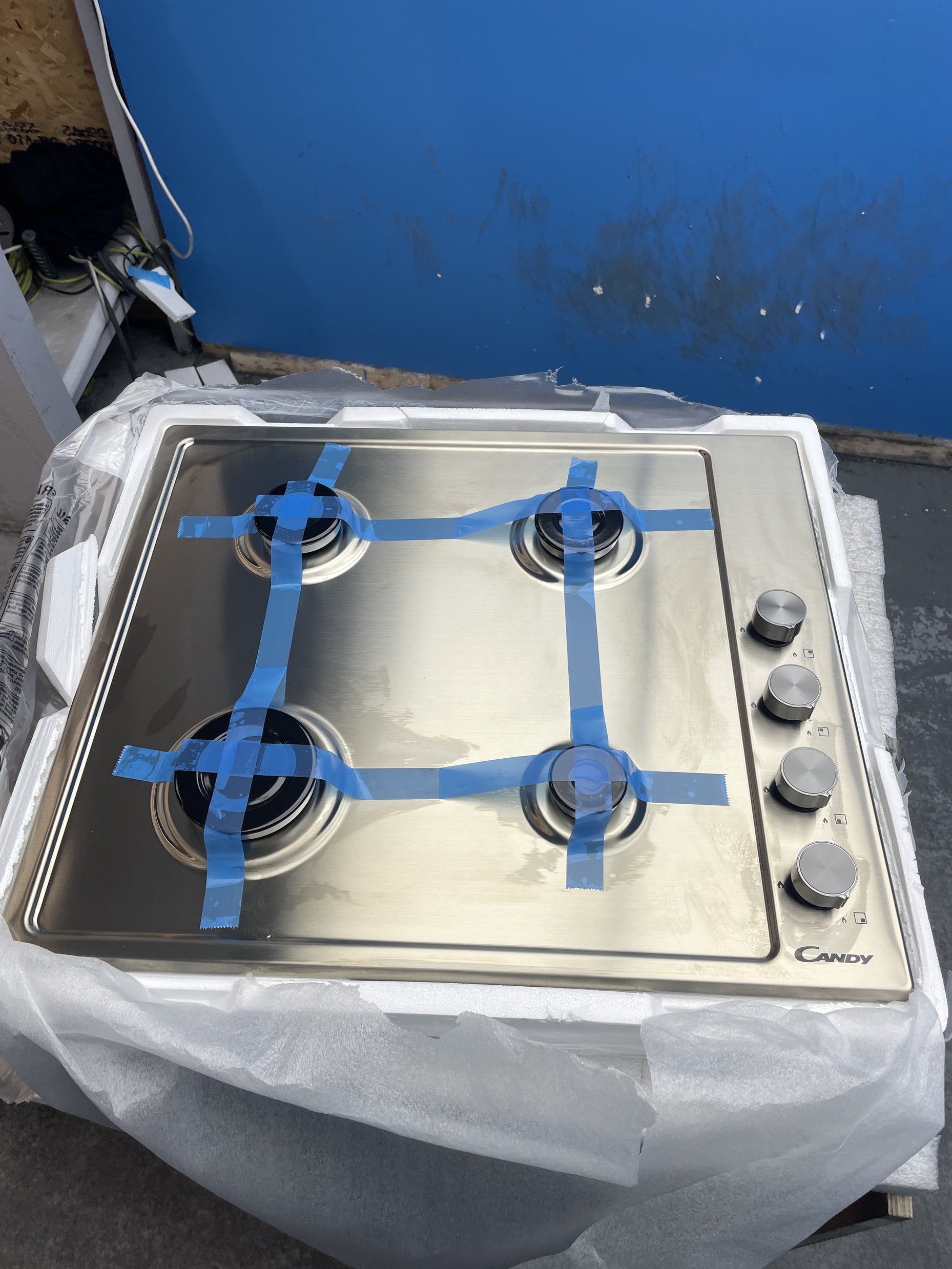 #GRC-158-642 - Candy CHW6LPX 60cm Stainless Steel 4 Burner Gas Hob