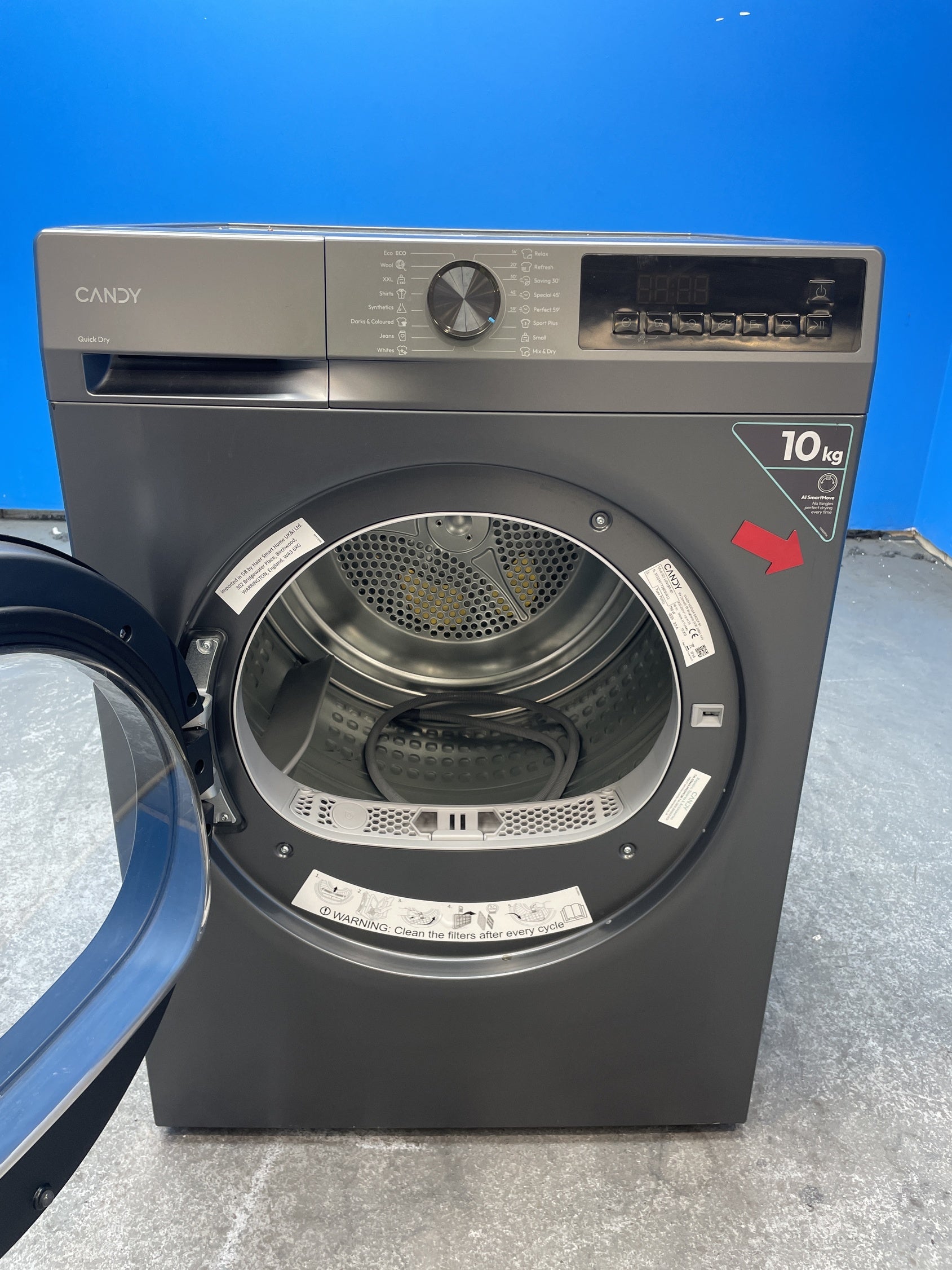 #GRC-158-357 - Candy Quick Pro GD 10N1BR-80 10kg Heat Pump Tumble Dryer
