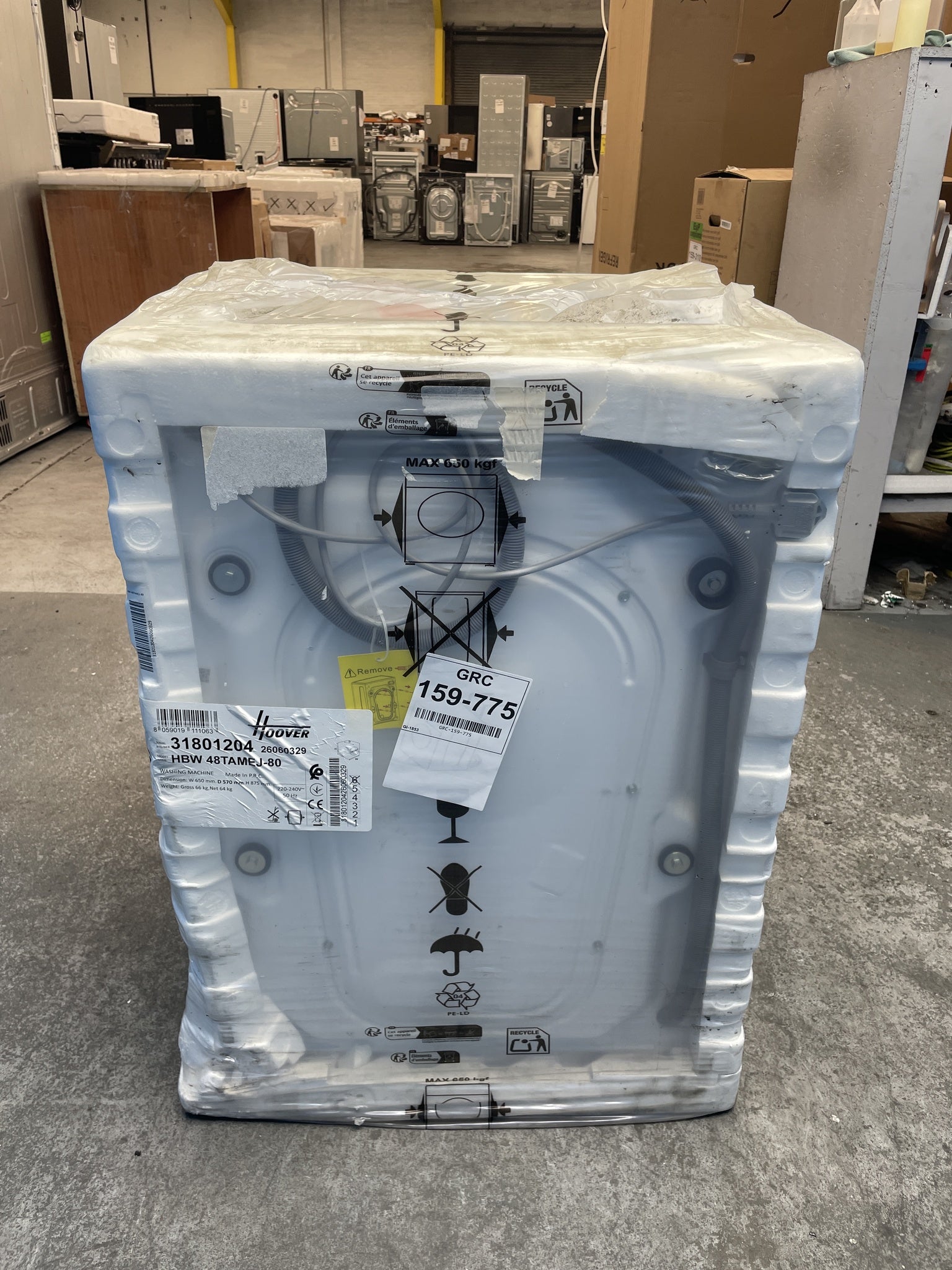 #GRC-159-775 - Hoover HBW 48TAMEJ-80 8kg 1400rpm Integrated Washing Machine