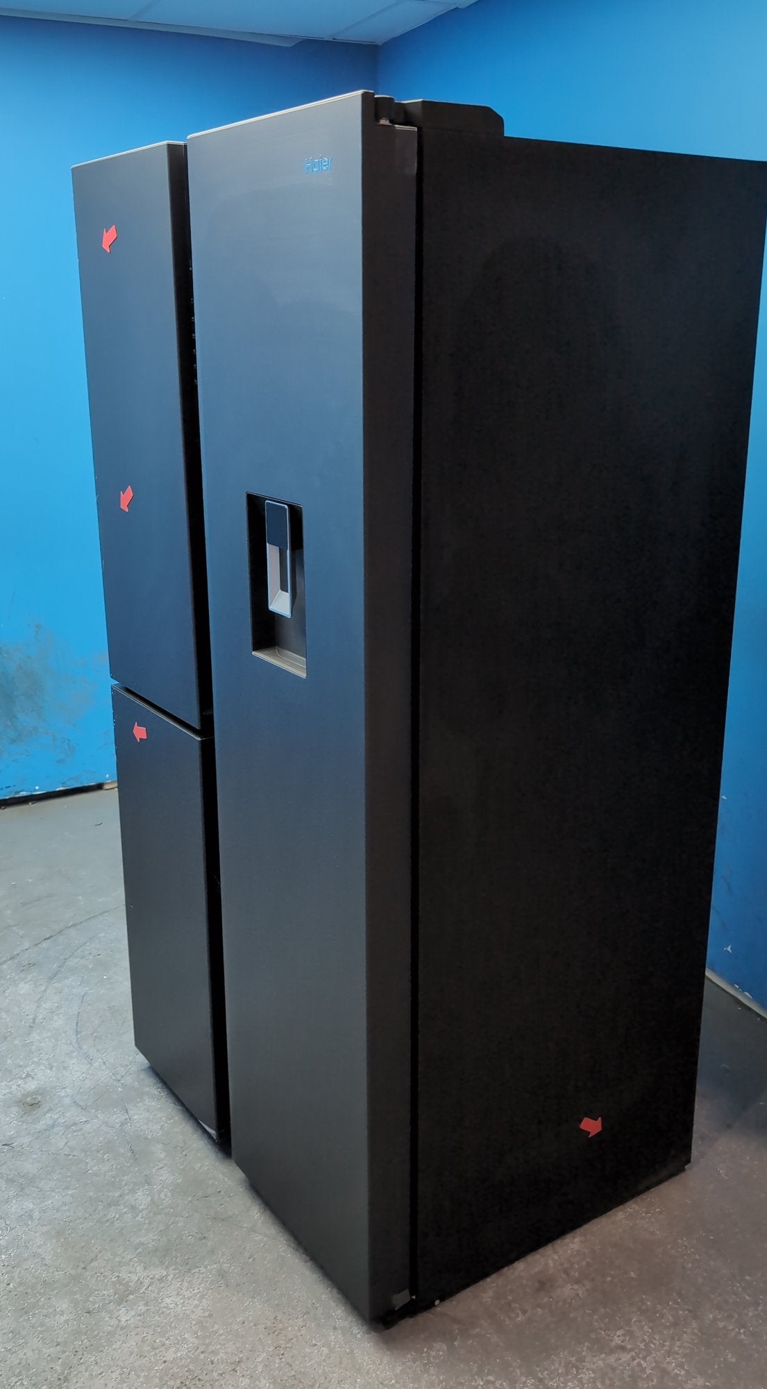 #GRC-163-452 - Haier American Style Fridge Freezer – 573L, Black, Total No Frost, Smart WiFi