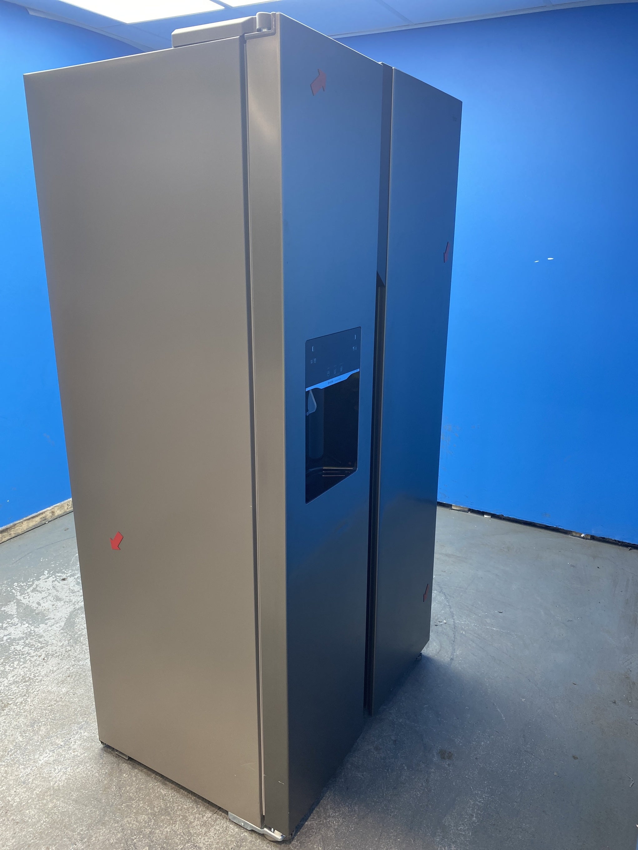 #GRC-157-072 - Hoover HOSR5918EIXK American Style 513 Litre Fridge Freezer