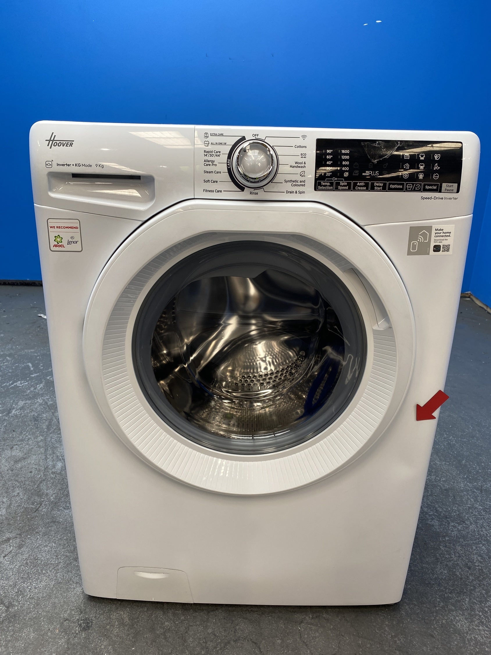 #GRC-160-205 - Hoover H-WASH 350 H3WPS696TAM6-80 9kg 1600rpm Washing Machine