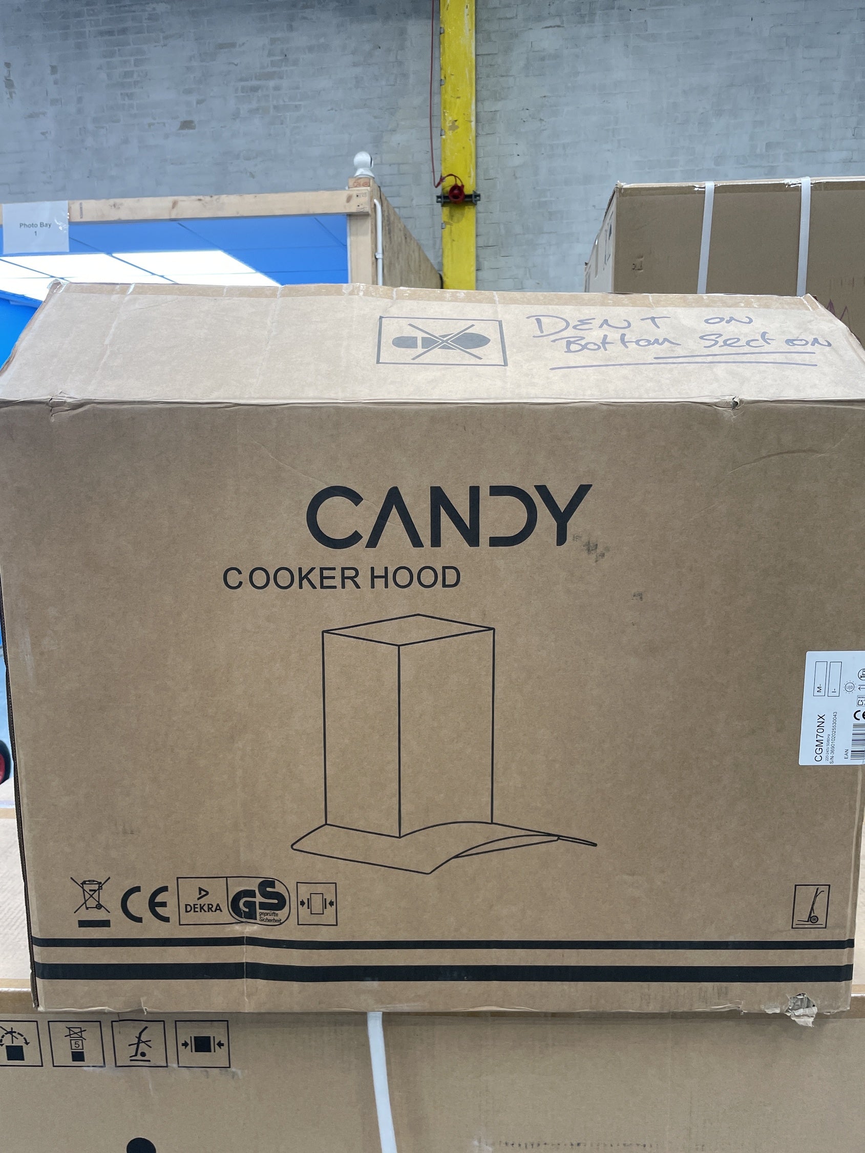#GRC-156-204 - Candy CGM70NX/1 70cm Curved Glass Chimney Cooker Hood