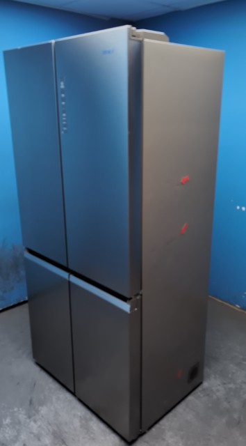 #GRC-163-415 - Haier American Style Fridge Freezer – 528L, Platinum Inox