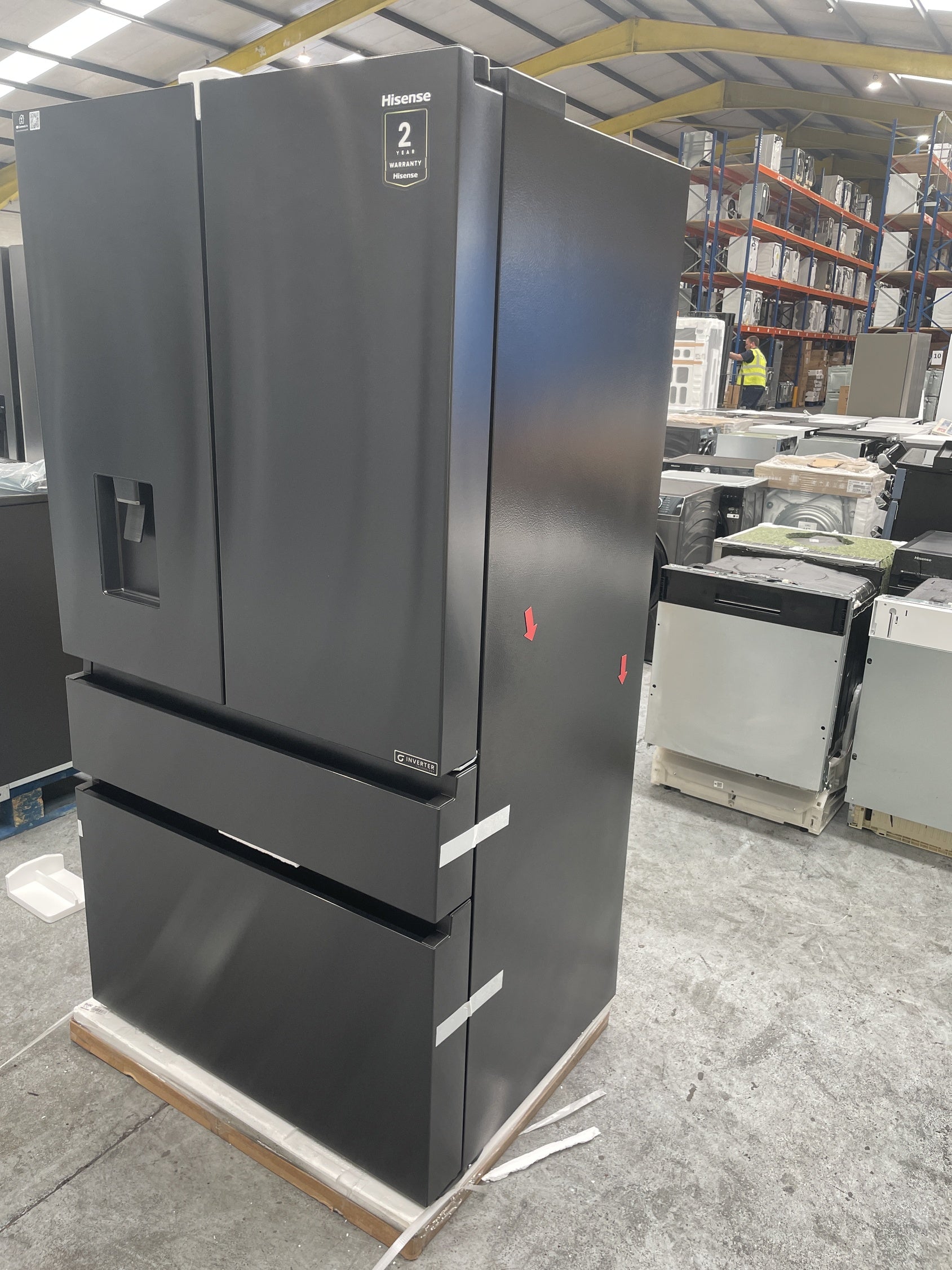 #GRC-158-128 - Hisense RF749N4SWFE PureFlat French Door Fridge Freezer