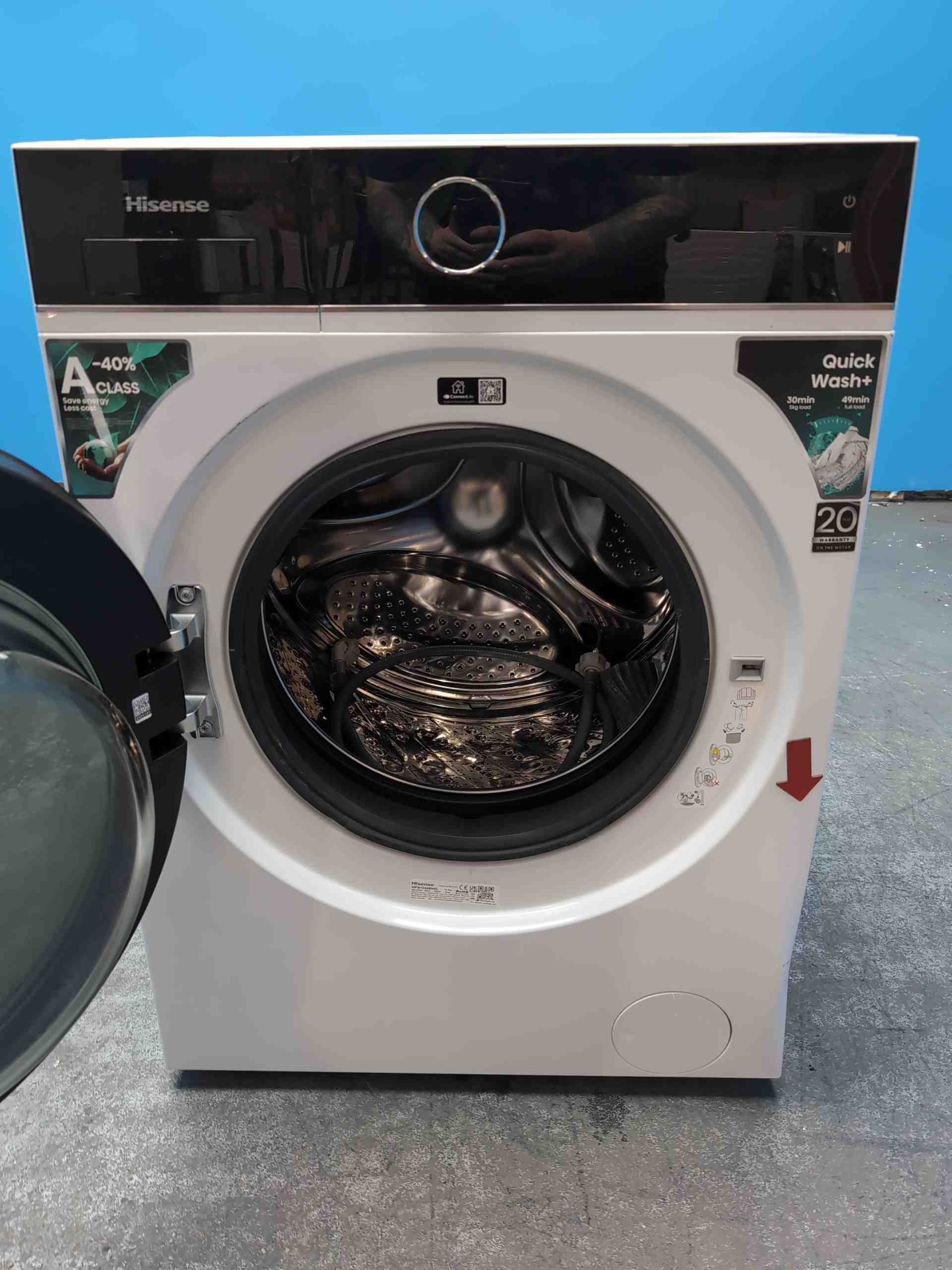#GRC-161-841 - Hisense WF5I1045BWQ KitchenFit 5i 10.5 kg WiFi Washing Machine