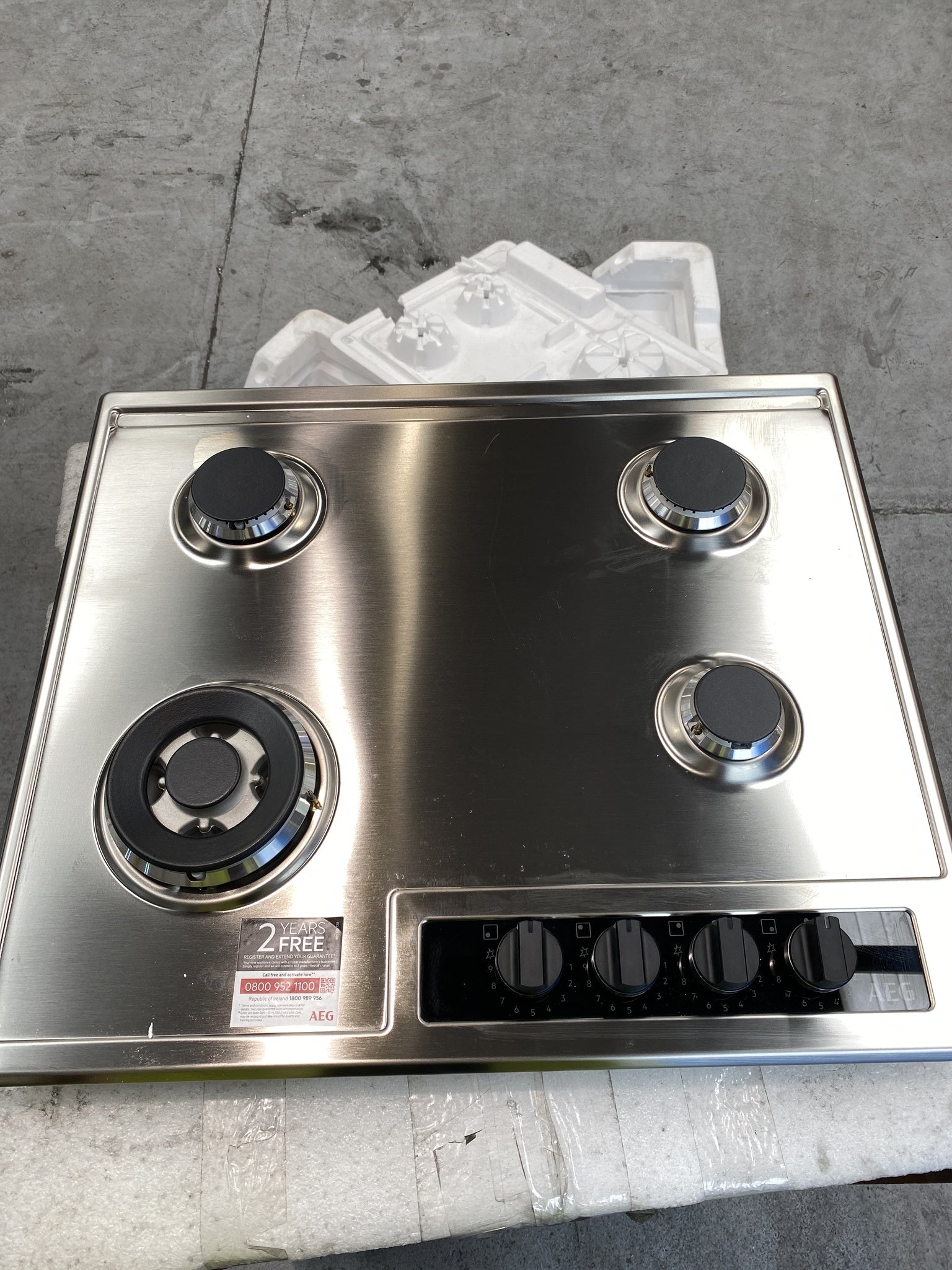 #GRC-158-249 - AEG HGB64420YM Built-in 60cm 4 Burner Gas Hob with StepPower