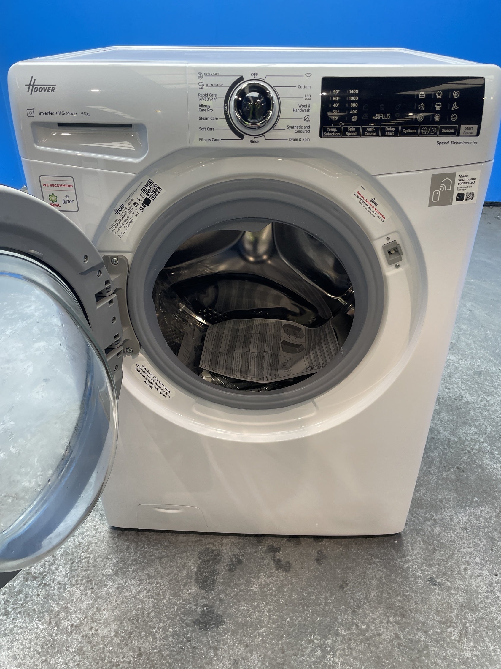 #GRC-157-762 - Hoover H3WPS496TAMB6 9kg 1400 Spin Washing Machine