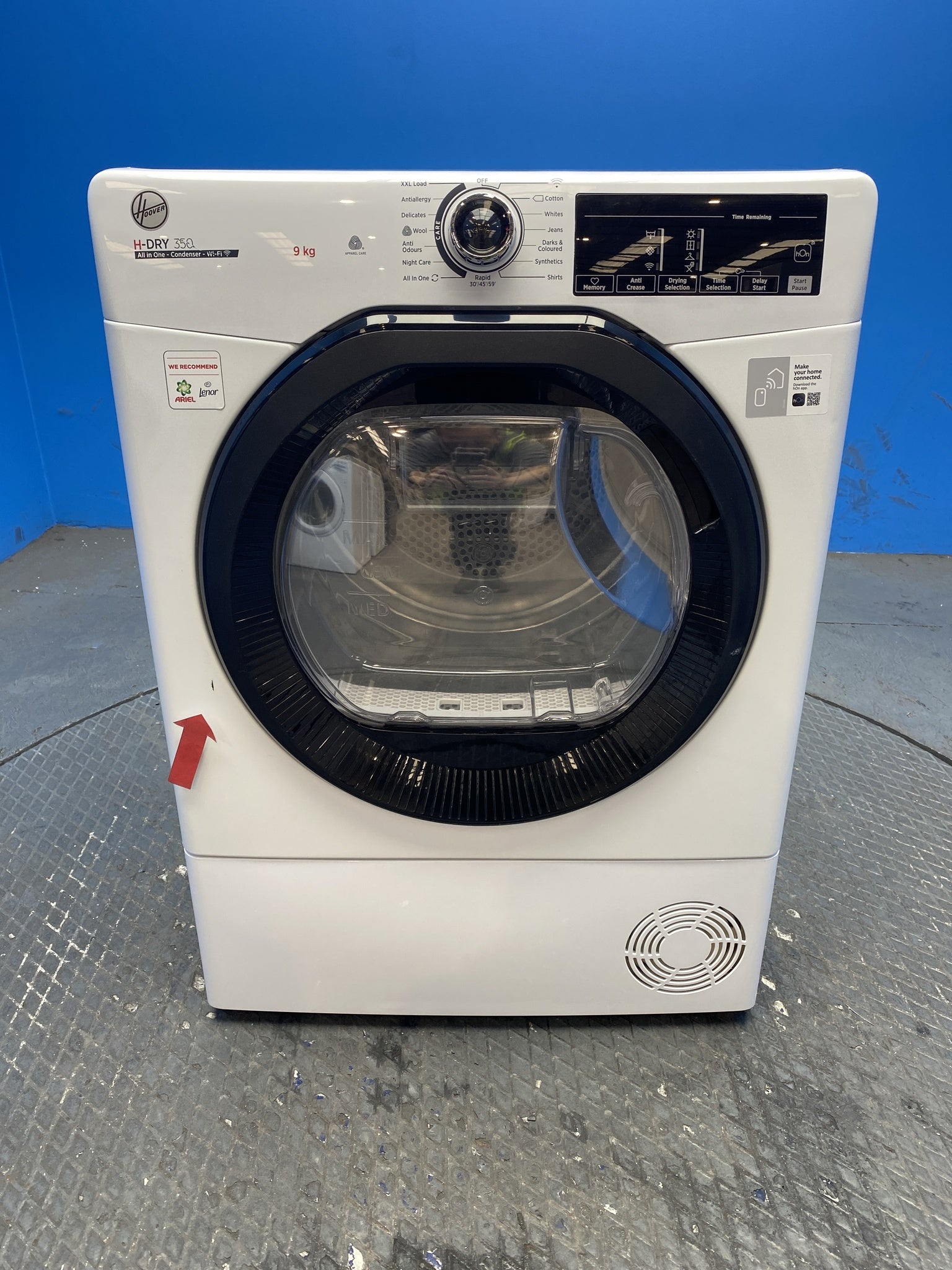 Hoover H-DRY 350 HREC9TBE-80 9kg Condenser Tumble Dryer