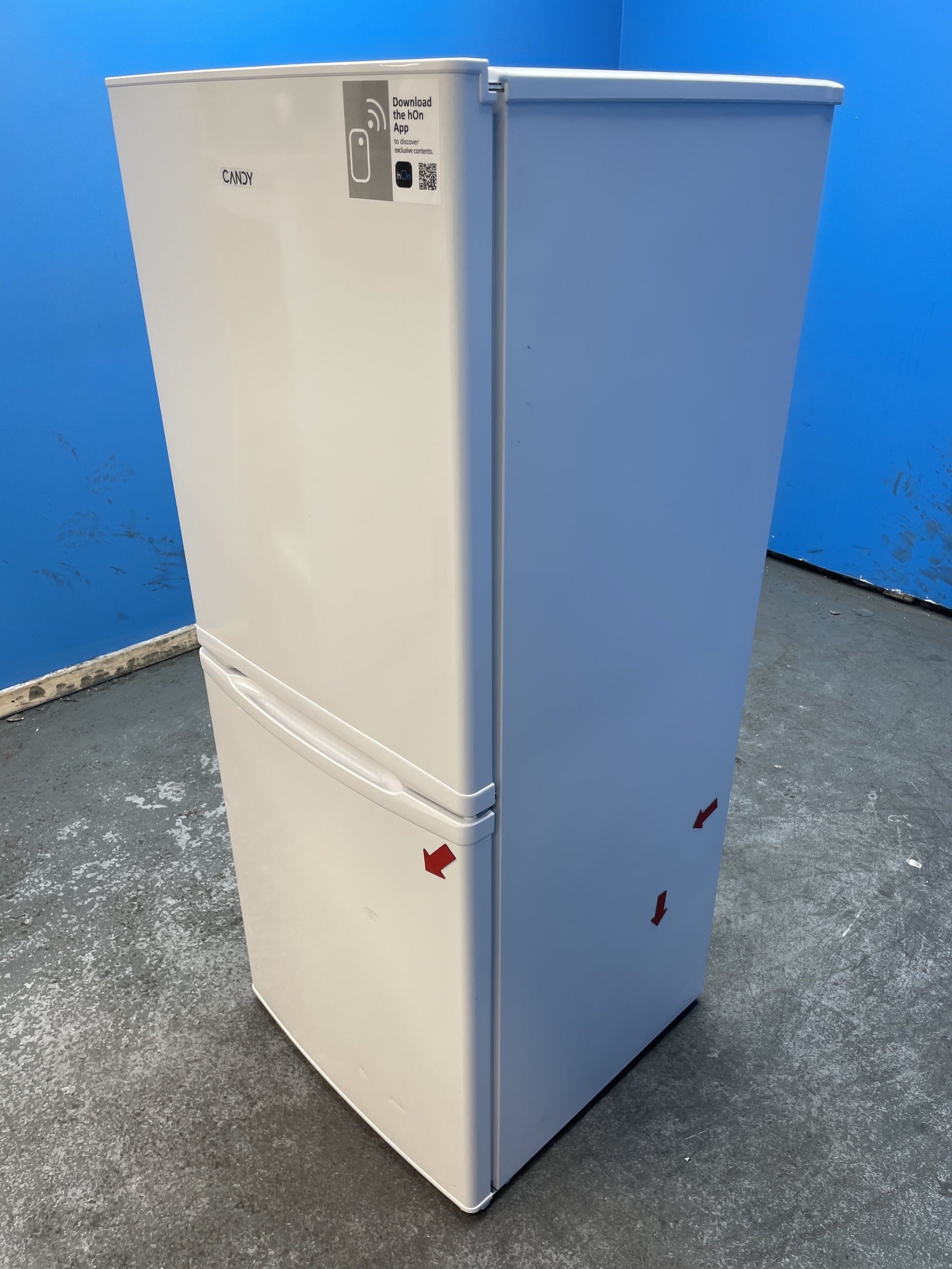 #GRC-155-584 - Candy CCH1S135EWK 55cm 185 Litre Combi Fridge Freezer