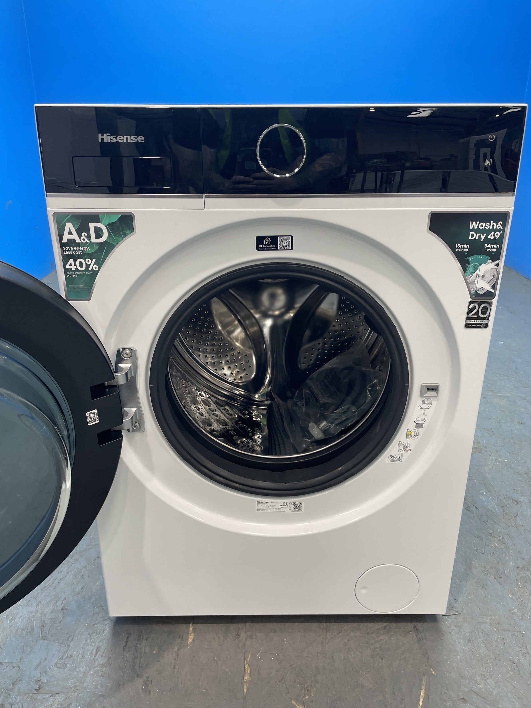 #GRC-143-444 - Hisense WD5I1245BWR 5i Series 12/8kg 1400rpm Washer Dryer