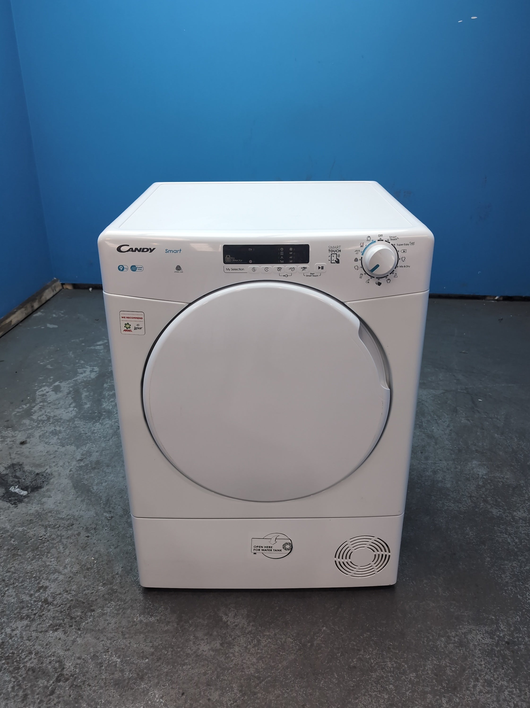#GRC-164-363 - Candy Smart 9kg Condenser Tumble Dryer – WiFi Connected, White, G Energy Rating