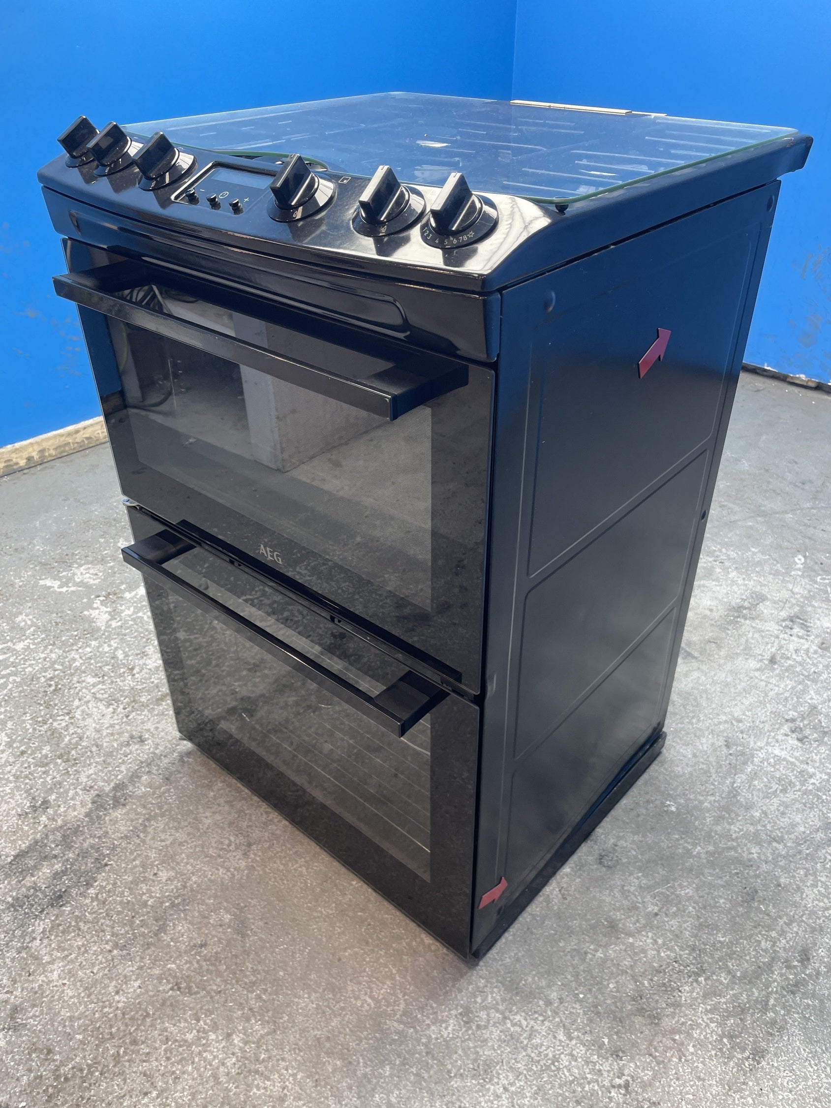 #GRC-155-929 - AEG CGX6130ACB 60cm Catalytic Freestanding Double Gas Cooker