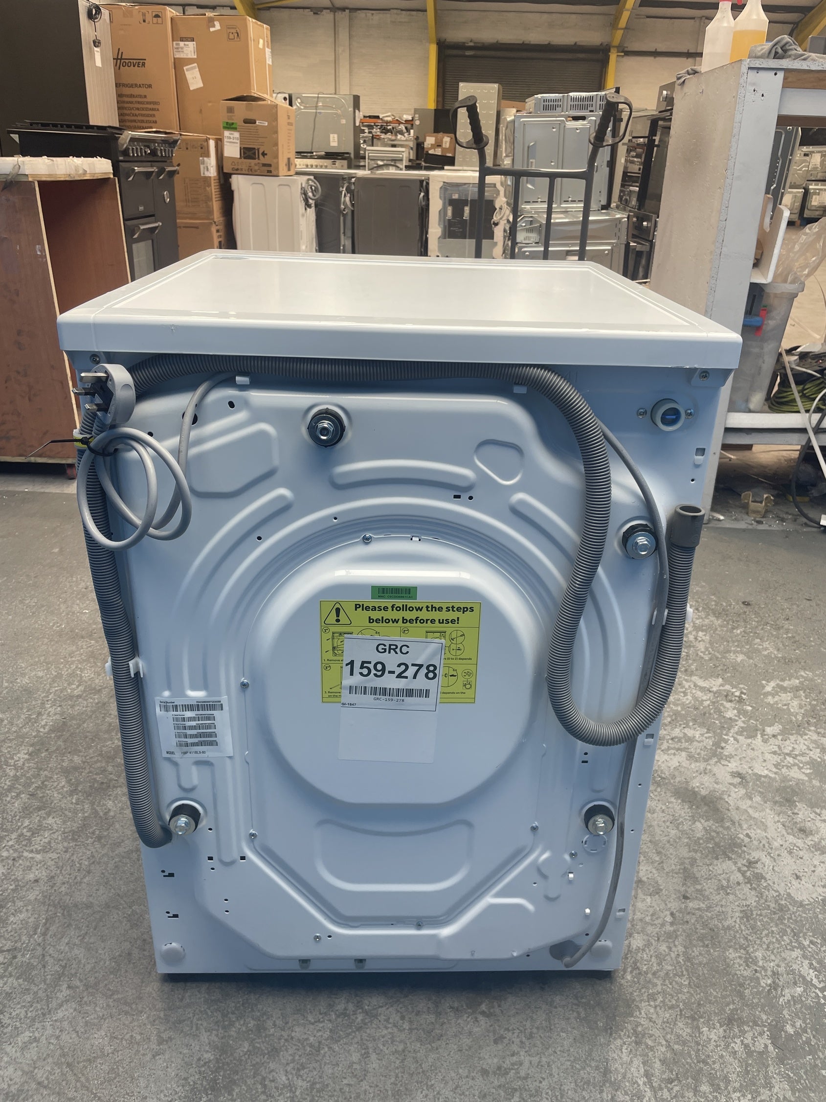 #GRC-159-278 - Hoover Pro Wash Series 5 HBP 411BL9-80 11kg Washing Machine