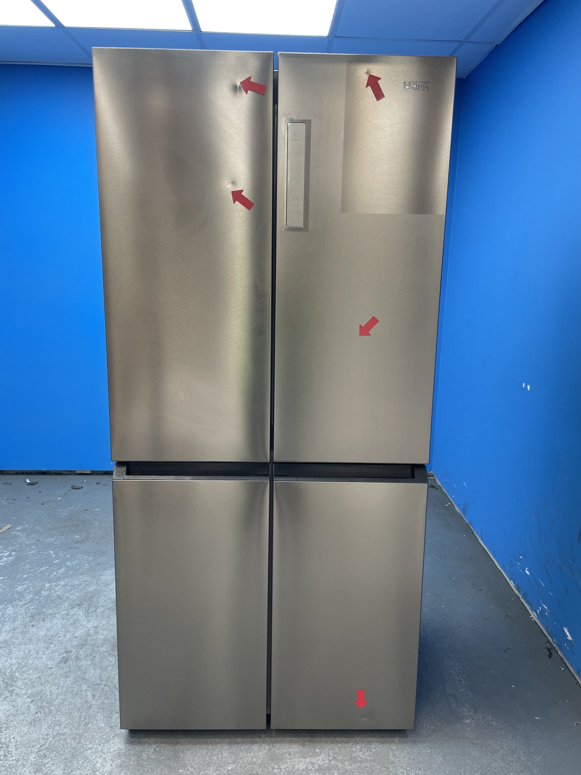 #GRC-157-887 - Haier HCR7818DNMM Cube 83 Total No Frost American Fridge Freezer