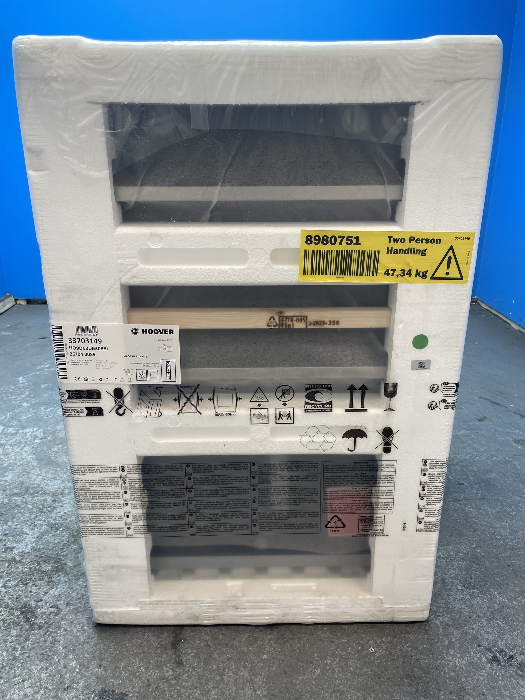 #GRC-153-560 - Hoover HO9DC3UB308BI Built-In 40 Litre Double Oven