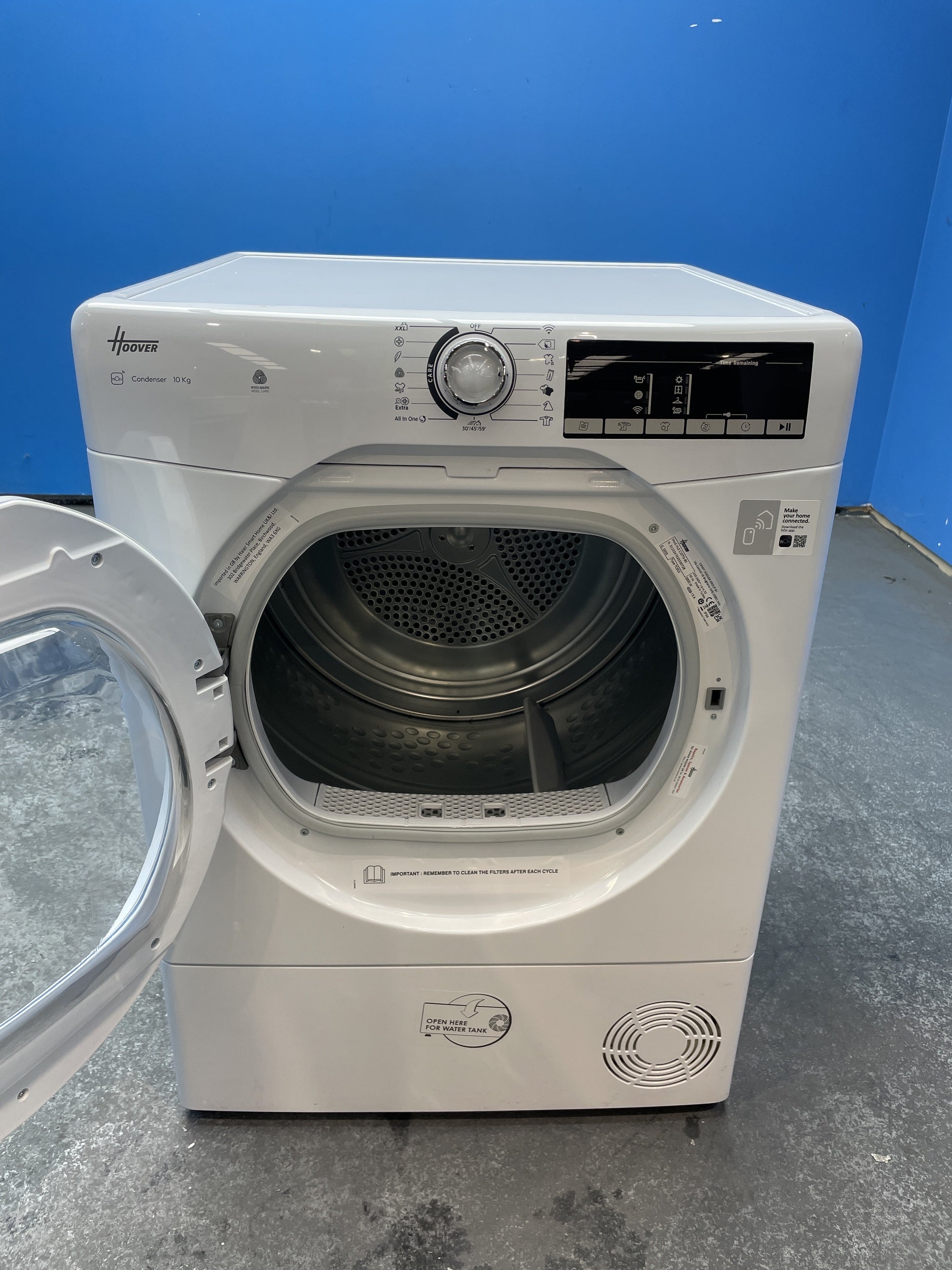 #GRC-162-744 - Hoover H-DRY 300 10kg Condenser Tumble Dryer – WiFi Connected, White