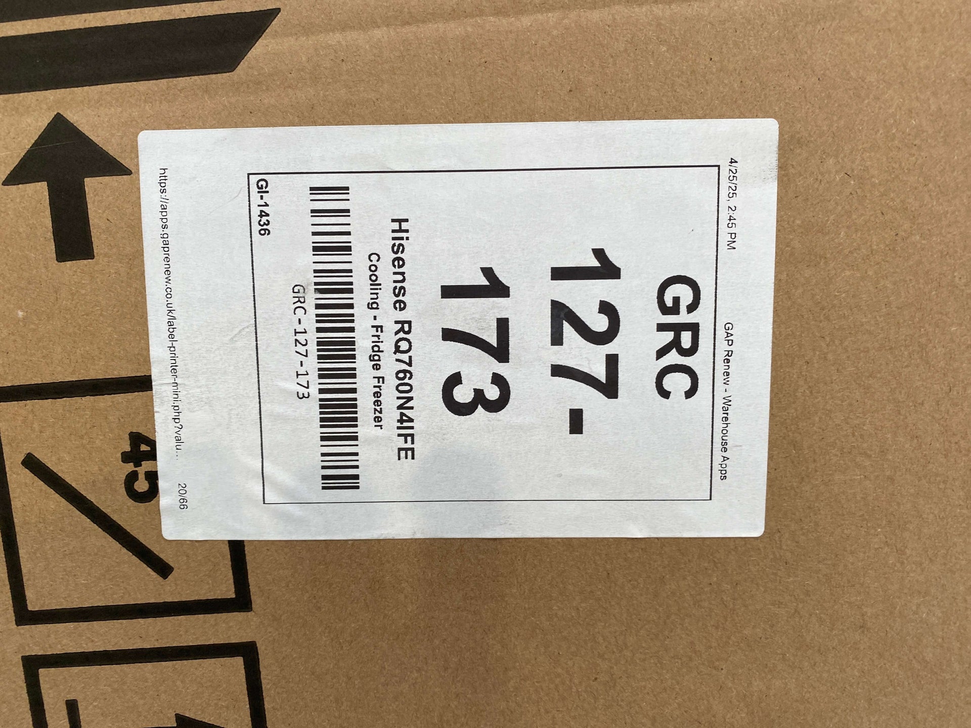 Hisense PureFlat RQ760N4IFE American Style Fridge Freezer