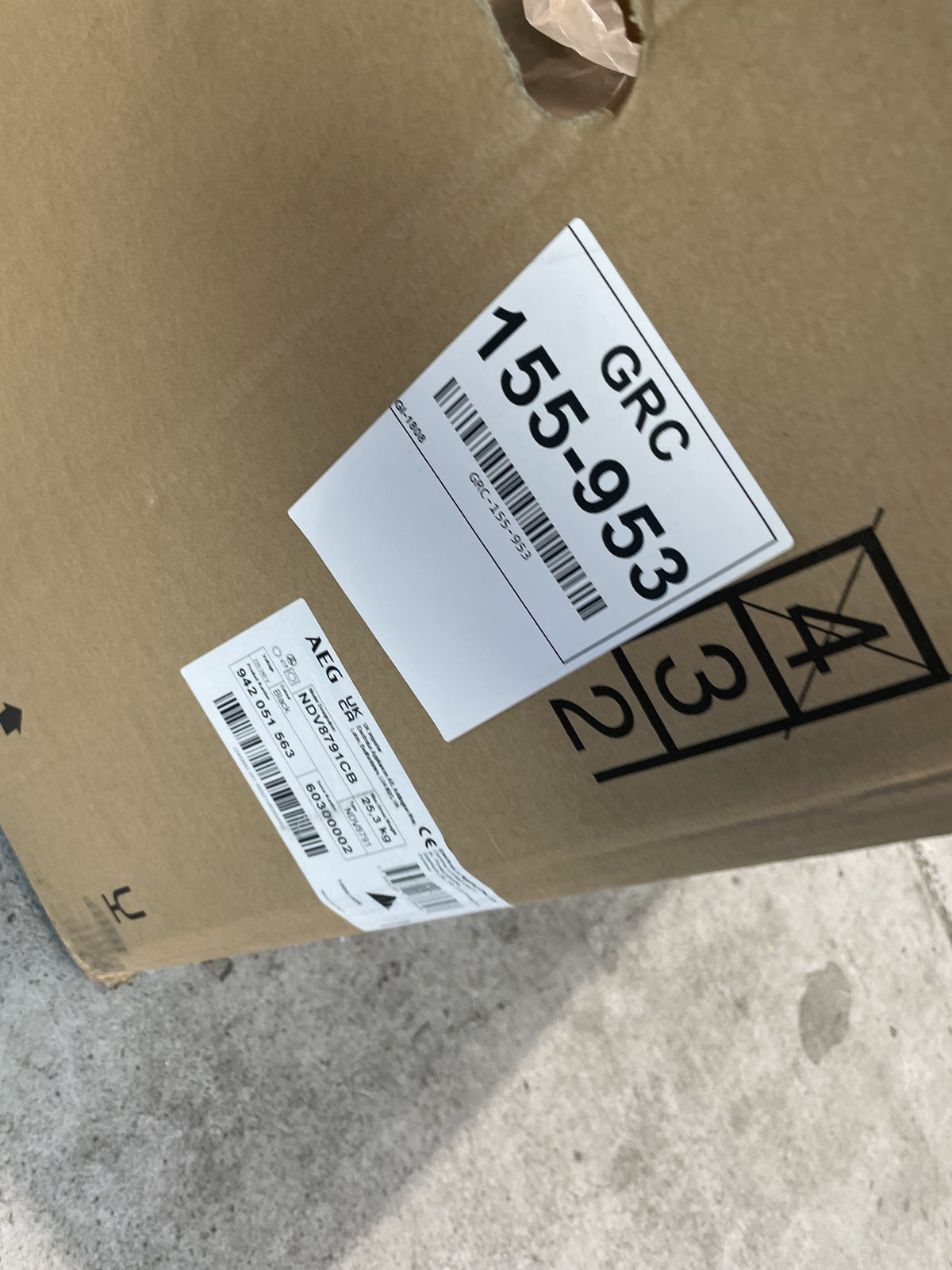 #GRC-155-953 - AEG 8000 AuroraTech NDV8791CB Built-in Angled Cooker Hood