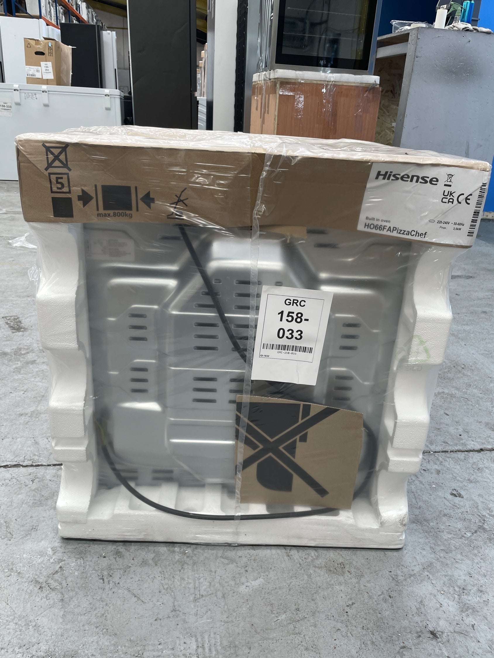 #GRC-158-033 - Hisense Hi6 BlackLine HO66FAPizzaChef Pyrolytic Smart Oven