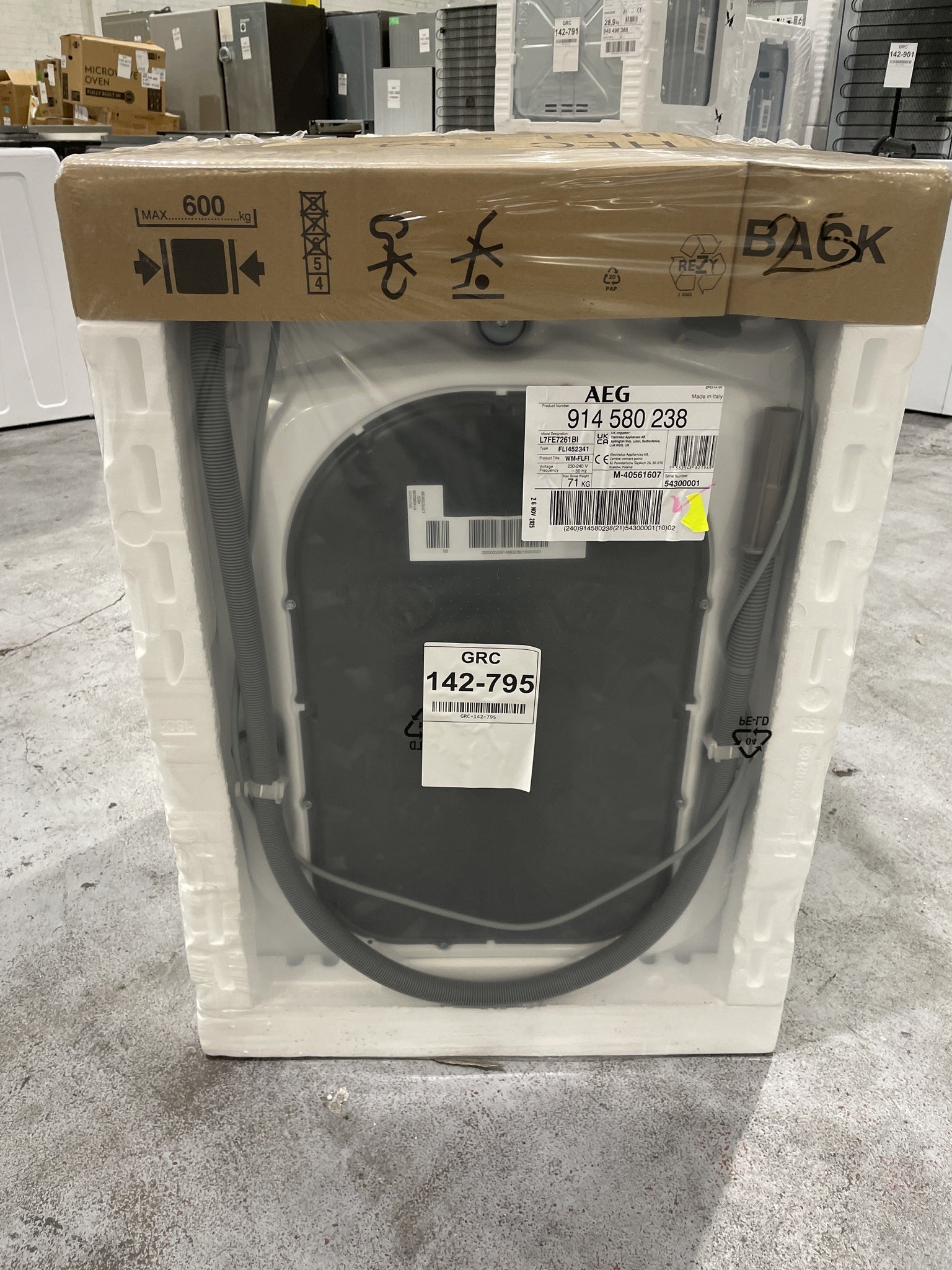 #GRC-142-795 - AEG 7000 Series L7FE7261BI Integrated 7kg 1200rpm Washing Machine