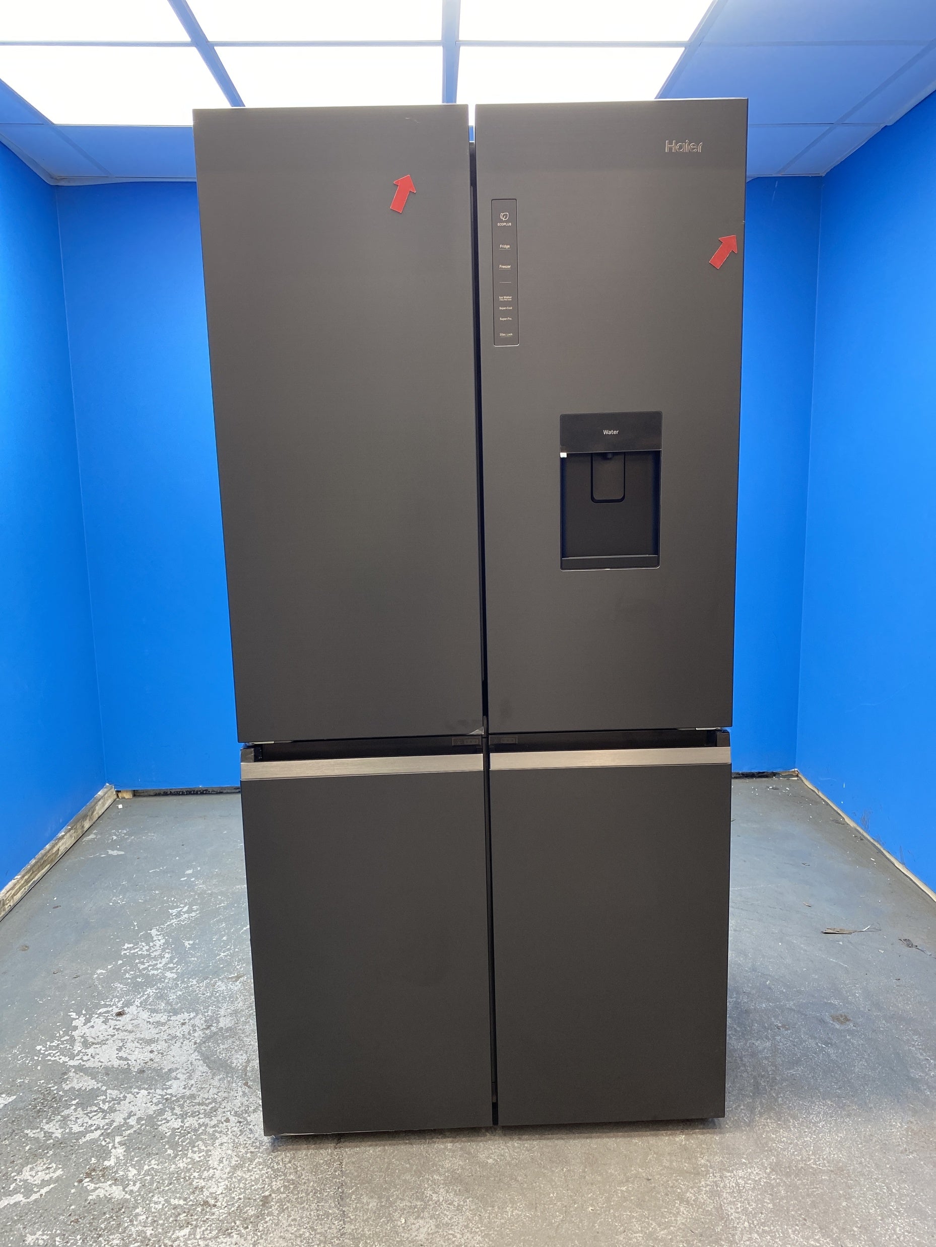 #GRC-156-555 - Haier HCR5919EHMB 528 Litre American Style Fridge Freezer
