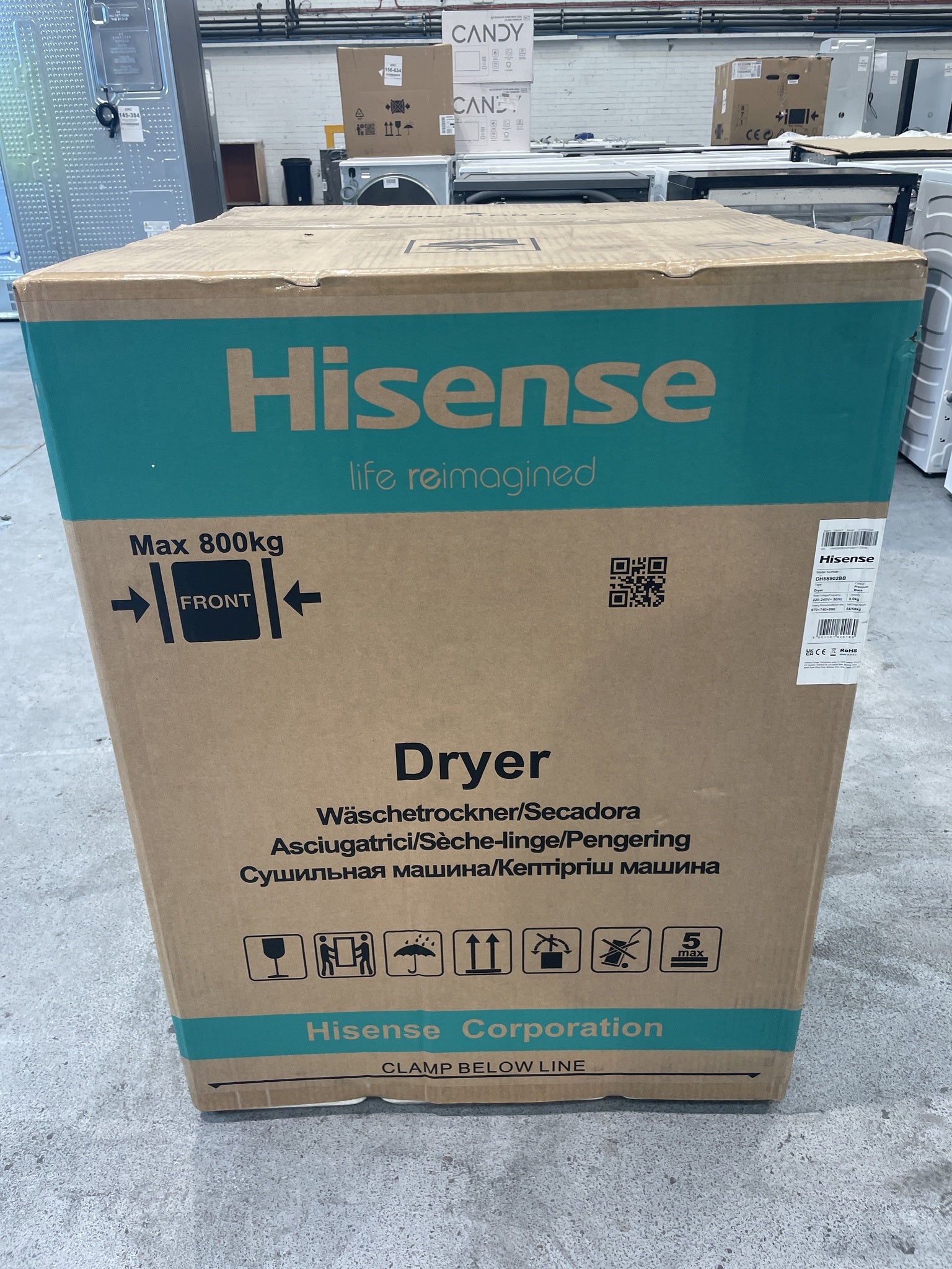 #GRC-145-174 - Hisense DH5S902BB 9kg Heat Pump Tumble Dryer