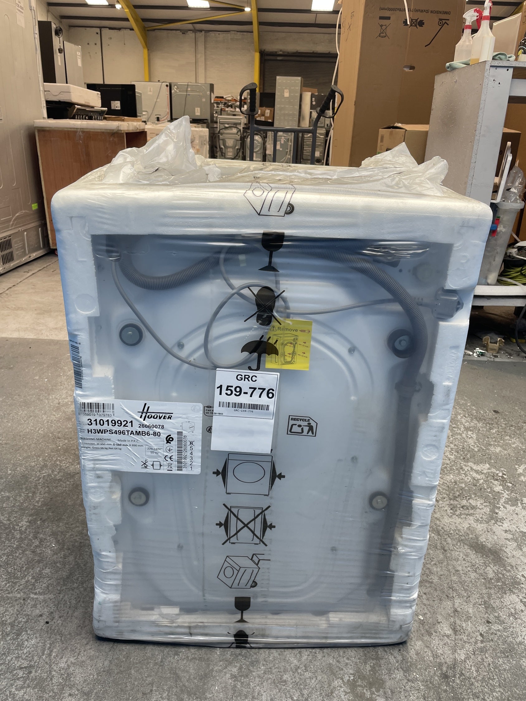 #GRC-159-776 - Hoover H3WPS496TAMB6 9kg 1400 Spin Washing Machine