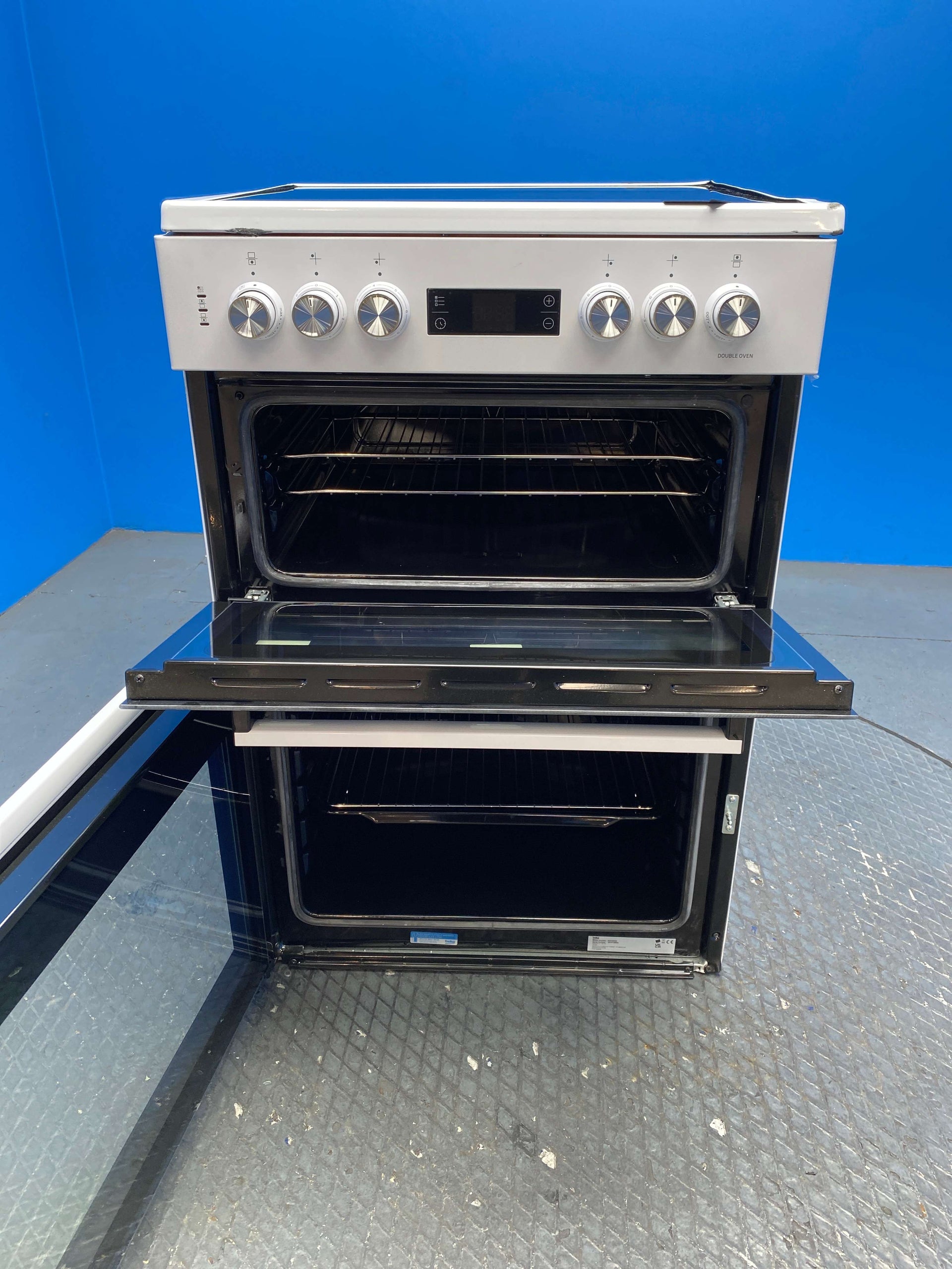 Beko KDC653W 60cm Double Oven Electric Cooker