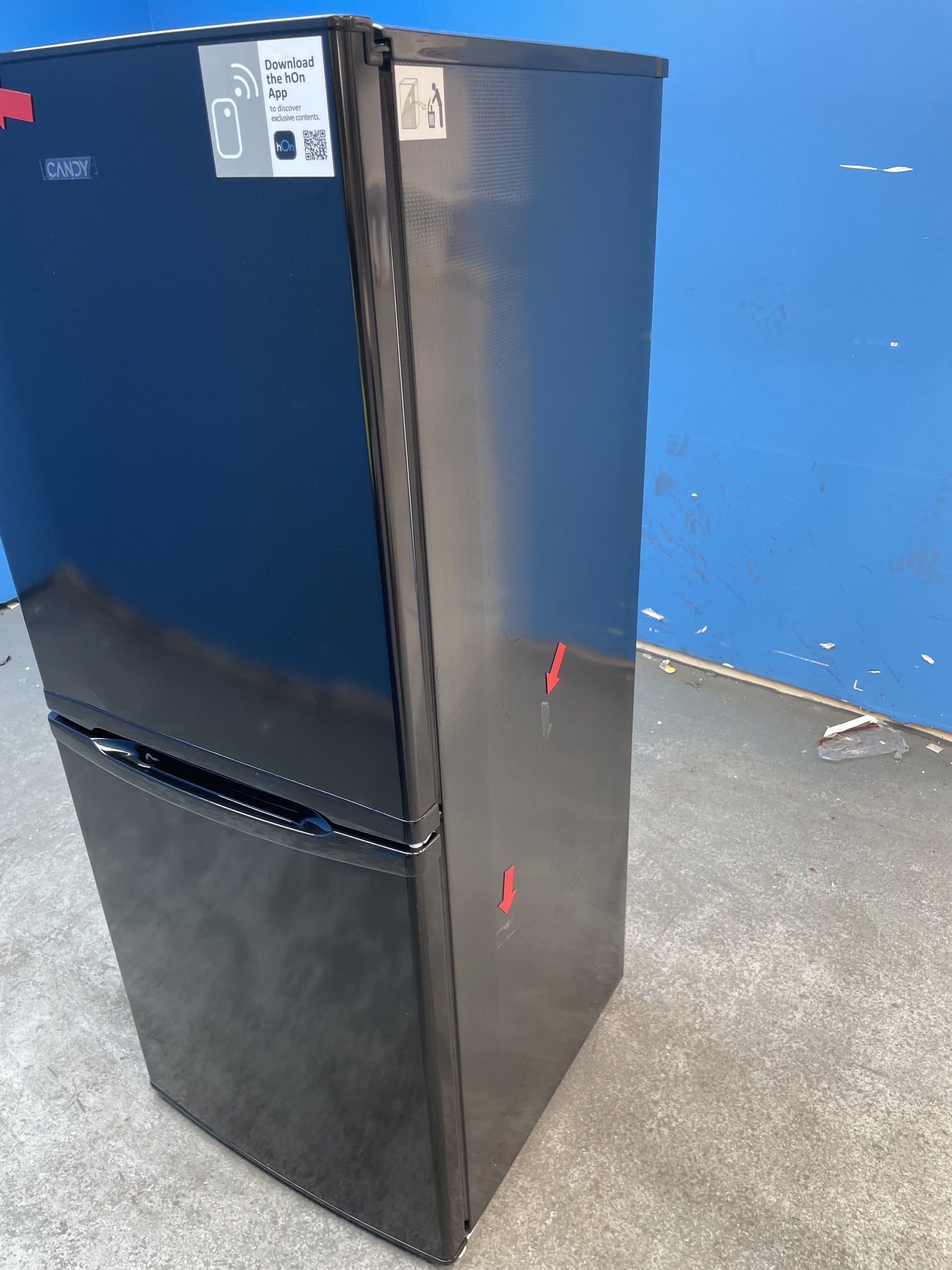 #GRC-157-392 - Candy CCH1S513EBK 185 Litre Combi Fridge Freezer