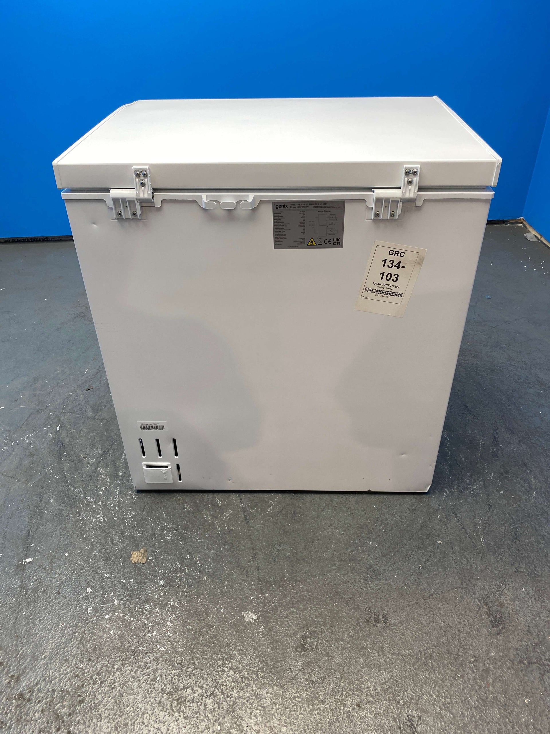Igenix IGCF0198W 198 Litre Freestanding Chest Freezer