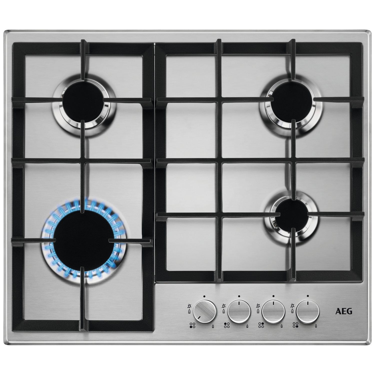 AEG 3000 Slimline HGE64200SM 60cm 4-Zone SpeedBurn Gas Hob – Renew 2 U
