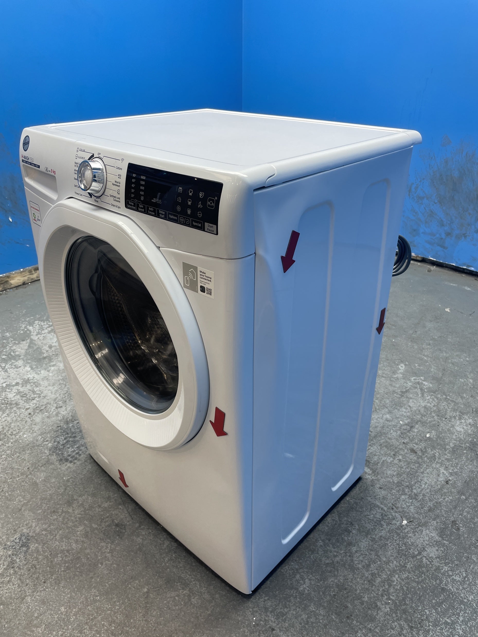 #GRC-160-096 - Hoover H-WASH 350 H3WPS696TAM6-80 9kg 1600rpm Washing Machine