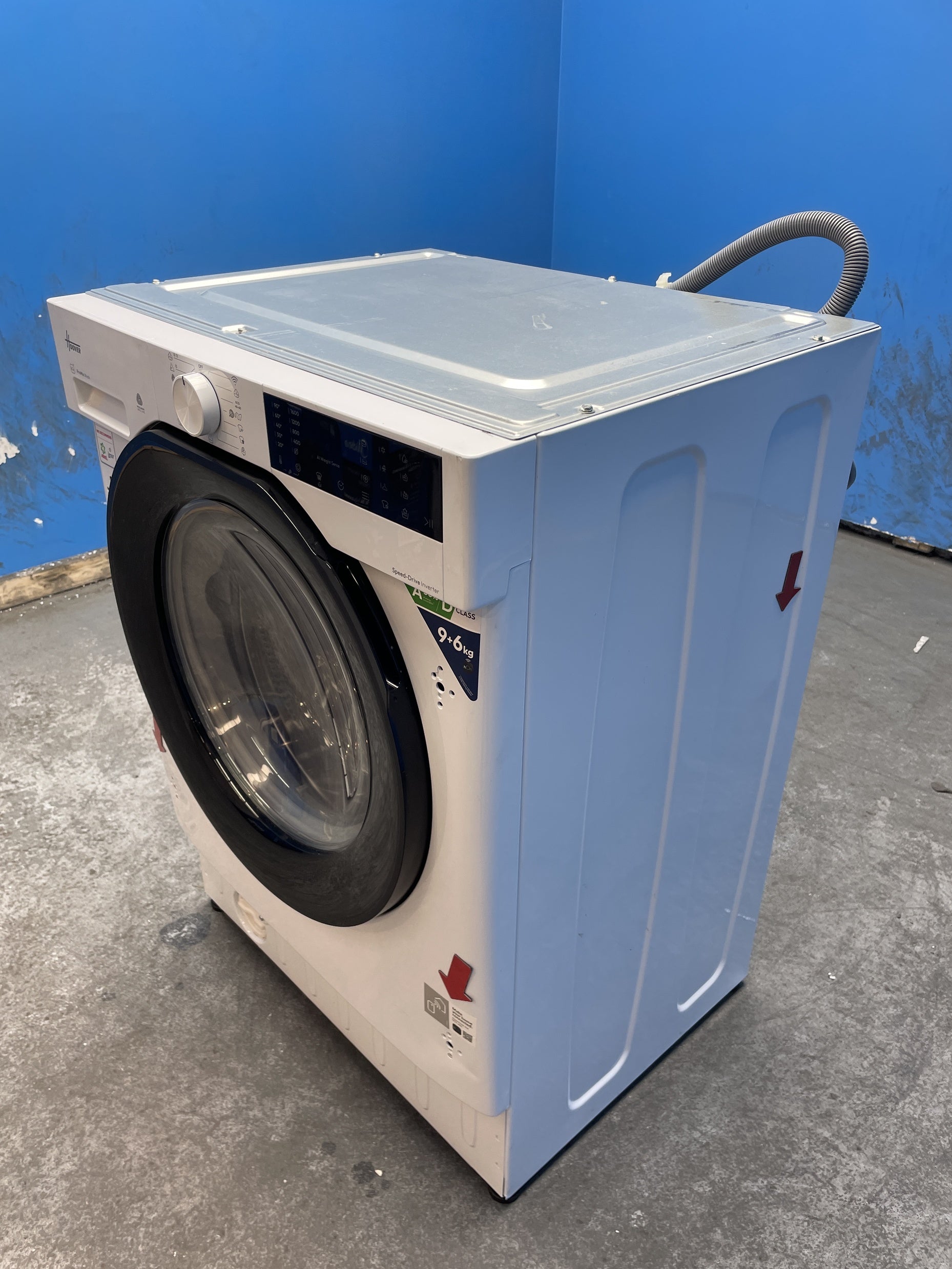 #GRC-163-431 - Hoover Integrated Washer Dryer – 9kg Wash, 6kg Dry, 1600rpm, WiFi Connected, White