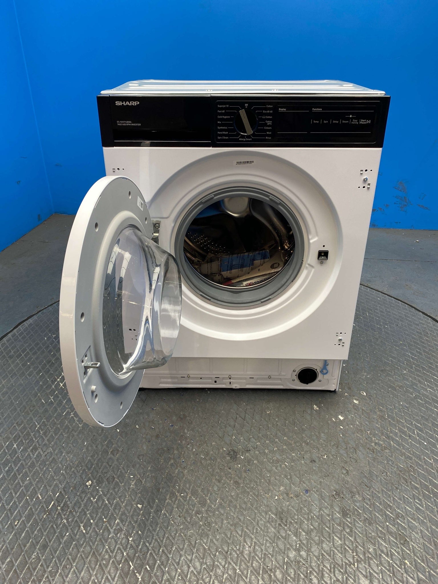 Sharp ES-NIH714BWA Integrated 7kg 1400 Spin Washing Machine