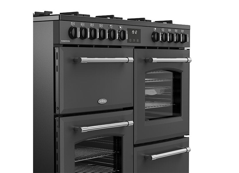 Belling Farmhouse 444411828 100cm Dual Fuel Range Cooker Anthracite – Renew 2 U