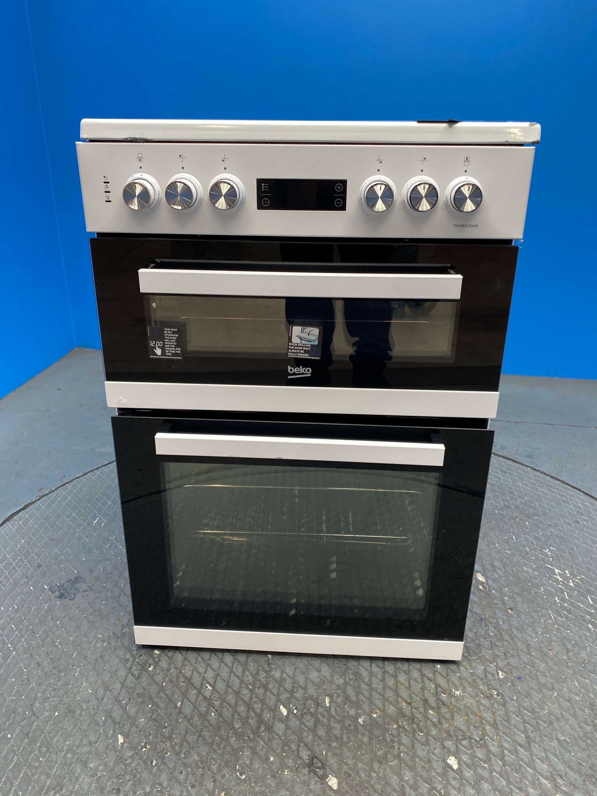 Beko KDC653W 60cm Double Oven Electric Cooker