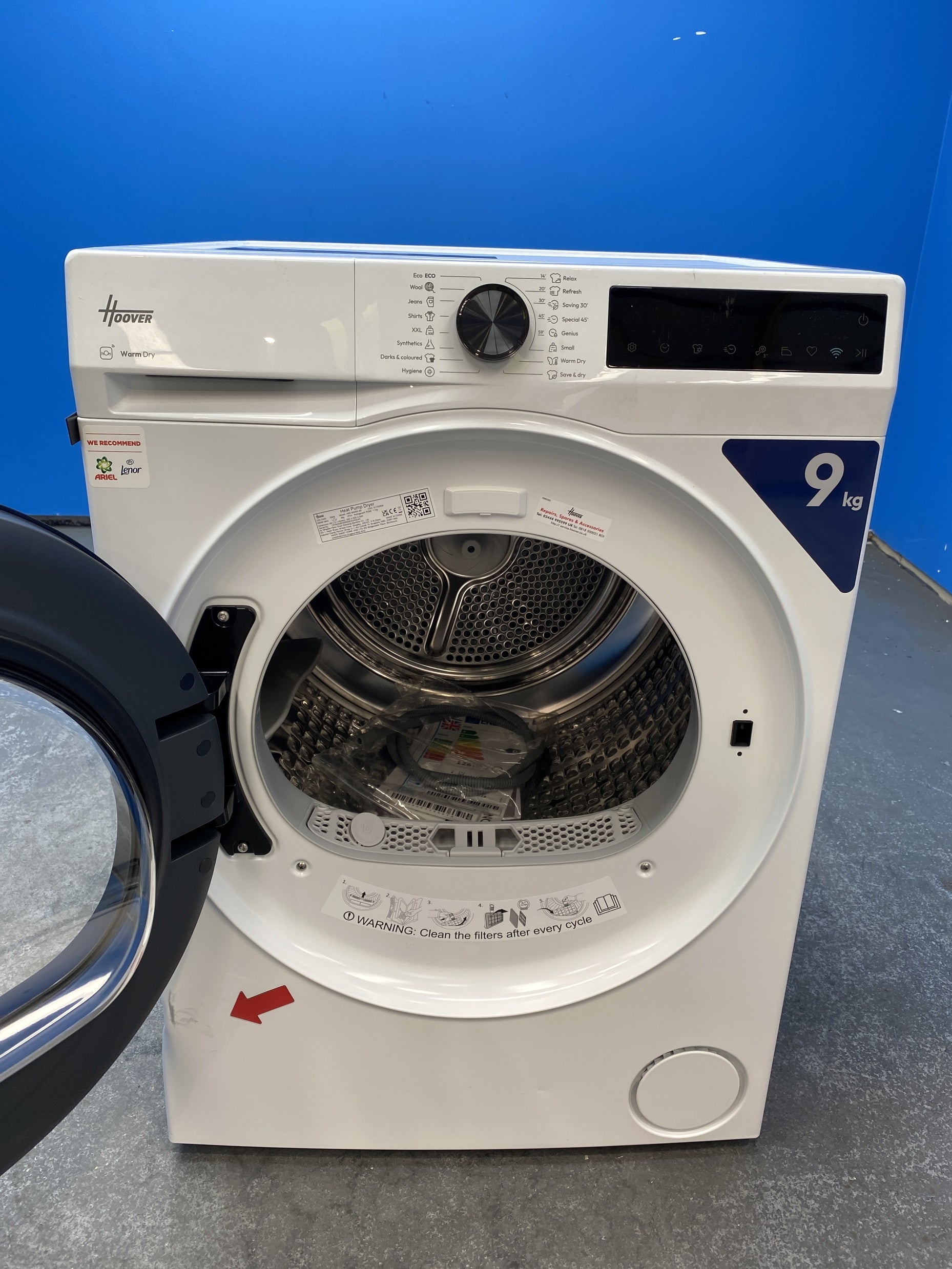 #GRC-159-769 - Hoover HBR 9N2BX-80 Pro Dry Series 3 9kg Heat Pump Tumble Dryer