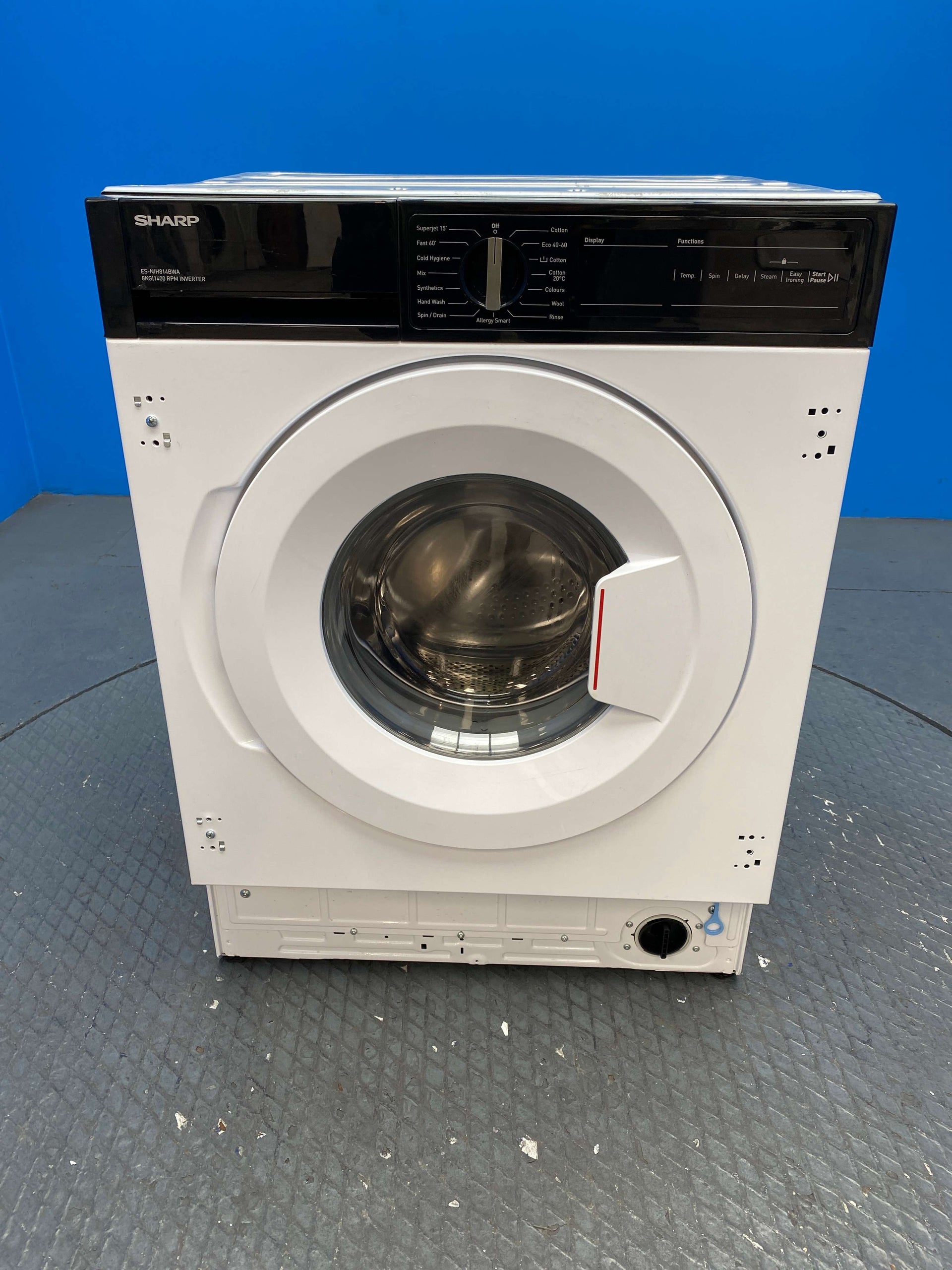 Sharp ES-NIH814BWA Integrated 8kg 1400 Spin Washing Machine