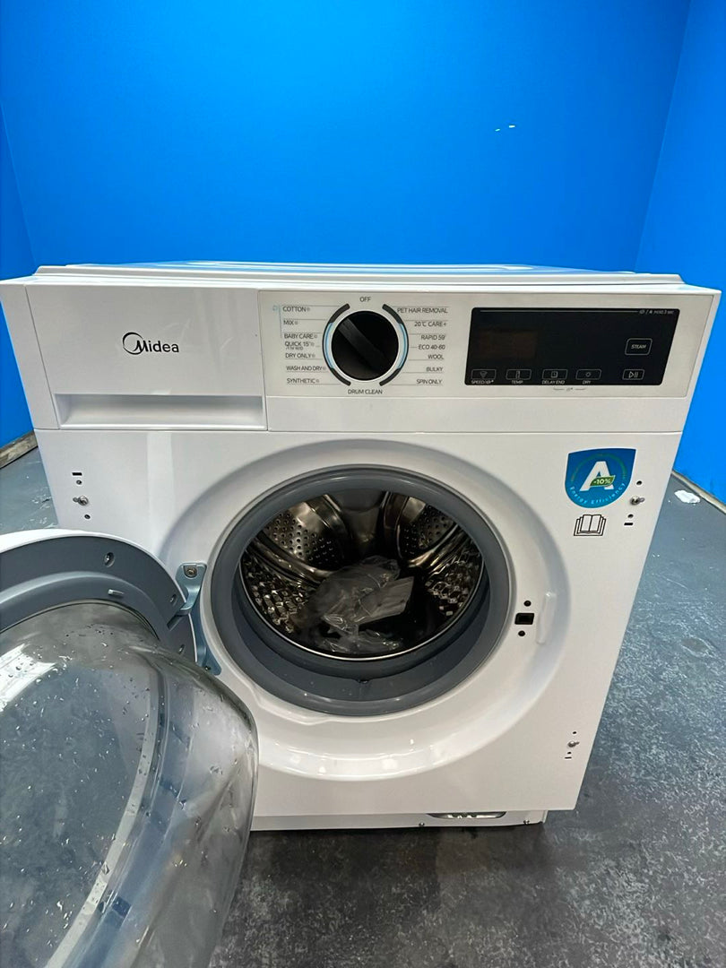 #GRC-162-432 - Midea MFA06D80BA10/W Integrated 8/6kg 1400rpm Washer Dryer
