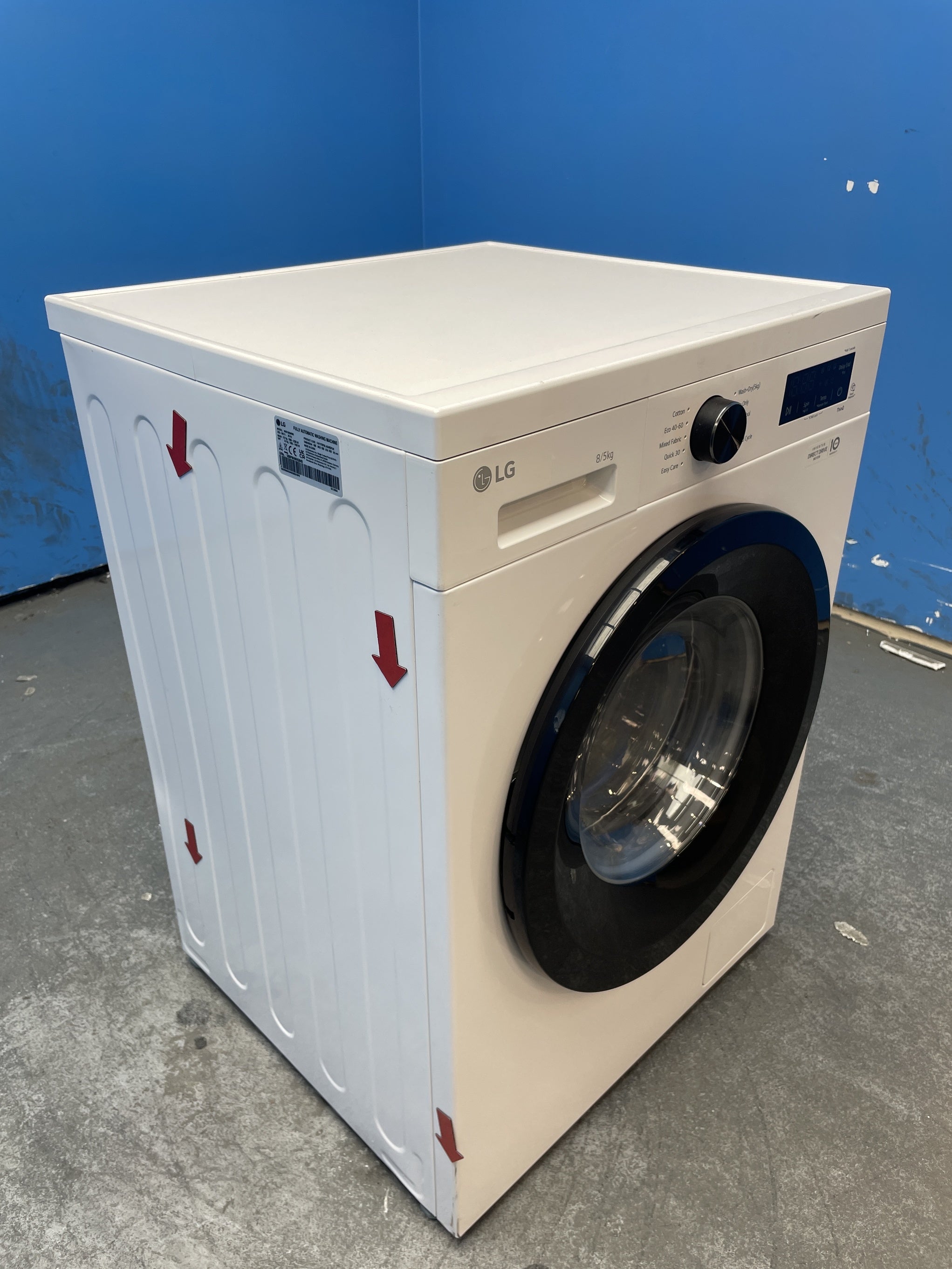 #GRC-157-468 - LG W4X1085NWK Series X10 8/5kg 1400rpm Direct Drive Washer Dryer