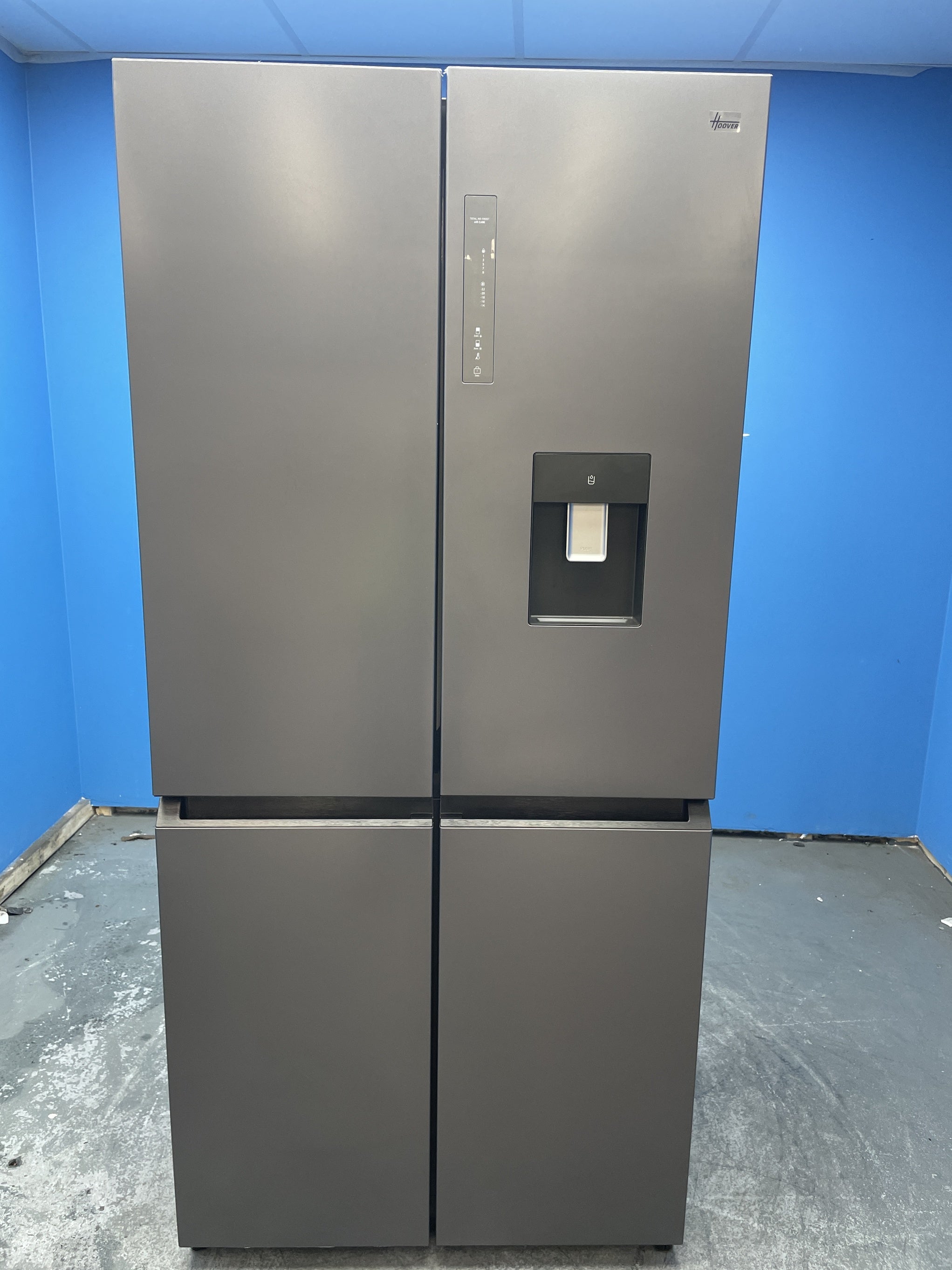 #GRC-158-486 - Hoover H-FRIDGE 700 HHCR3818EWPL 463 Litre American Style Fridge Freezer