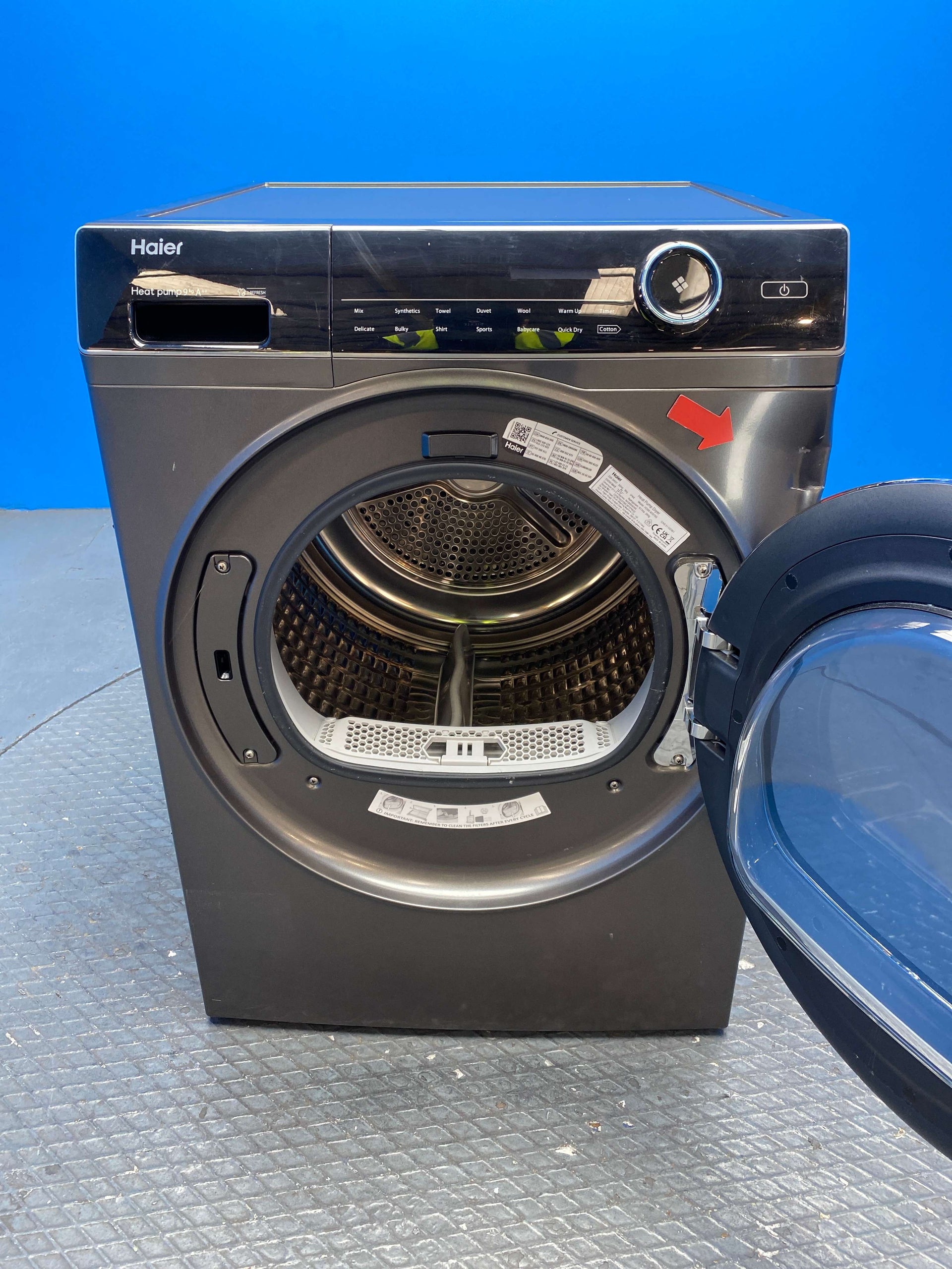 Haier HD90-A2939S Series 3 9kg Heat Pump Tumble Dryer