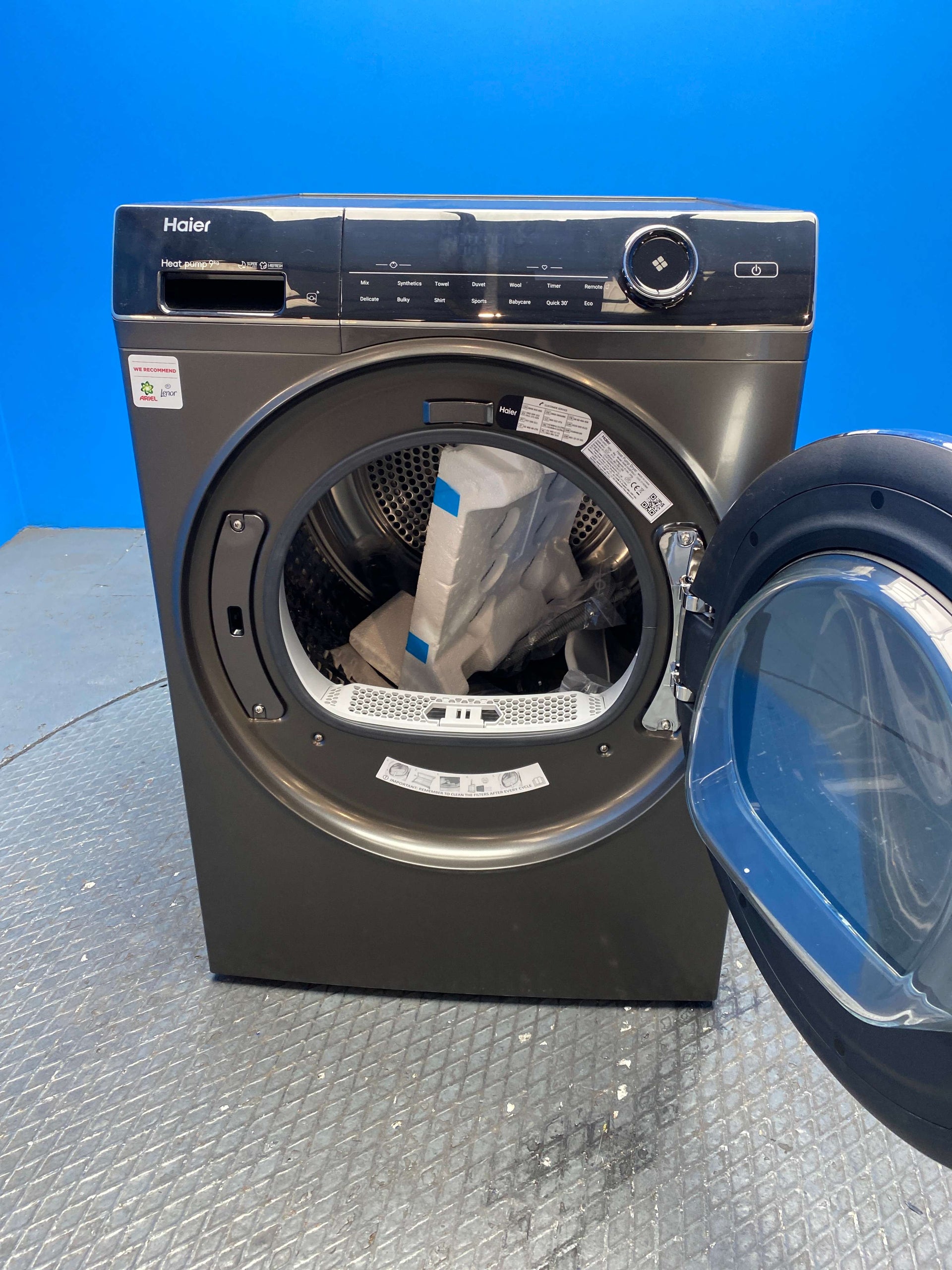 Haier HD90-A3Q979SU1 9kg Heat Pump Tumble Dryer