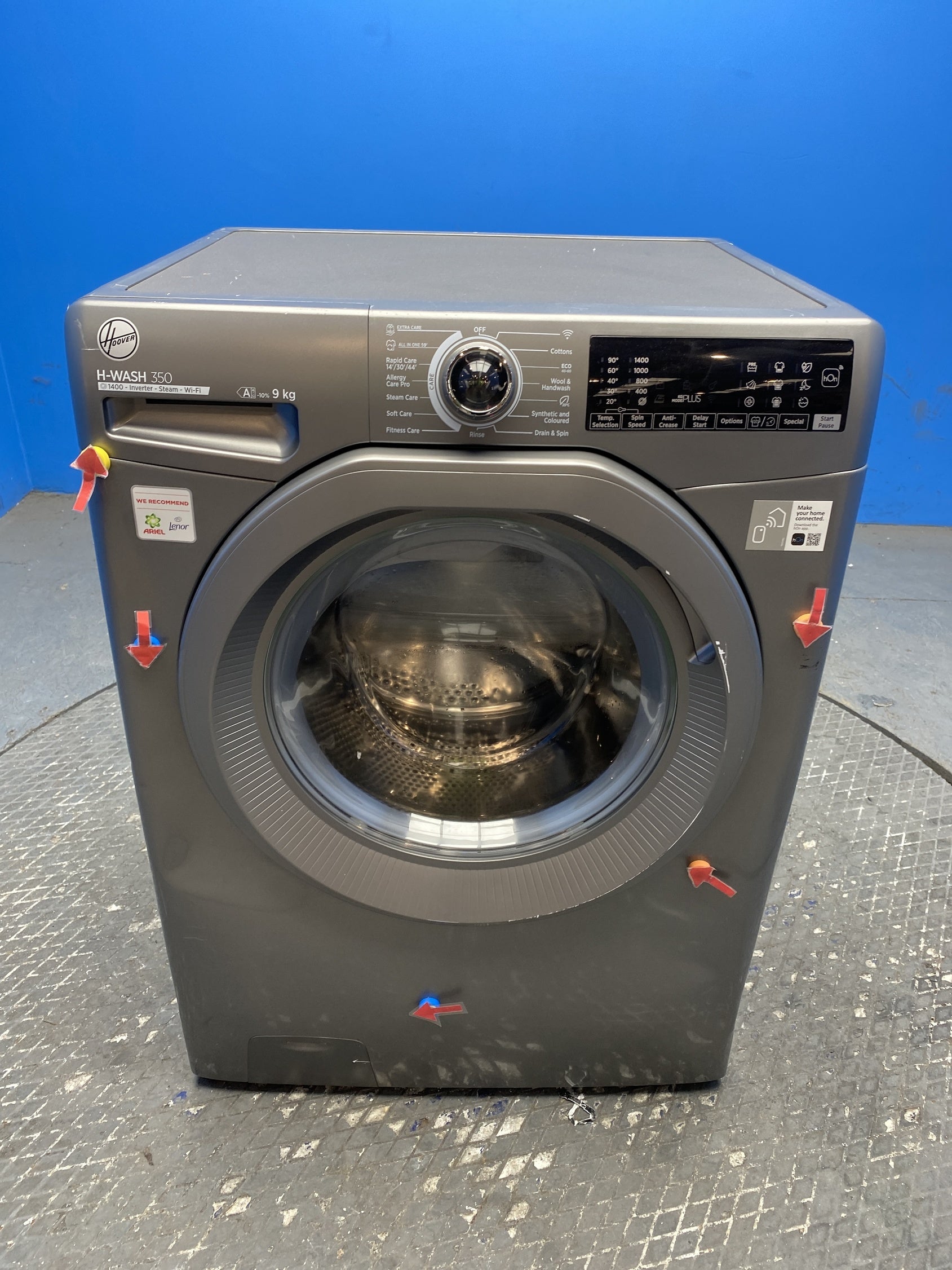 #GRC-148-683 - Hoover H3WPS496TMRR6 9kg 1400 Spin Washing Machine